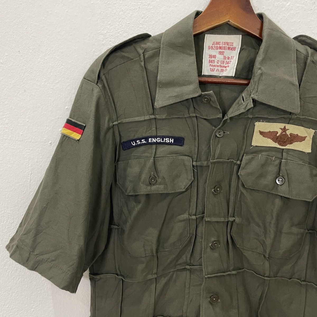 Vintage Vintage 1992 German U.S.S Button Ups Tee Size US S / EU 44-46 / 1 - 3 Thumbnail