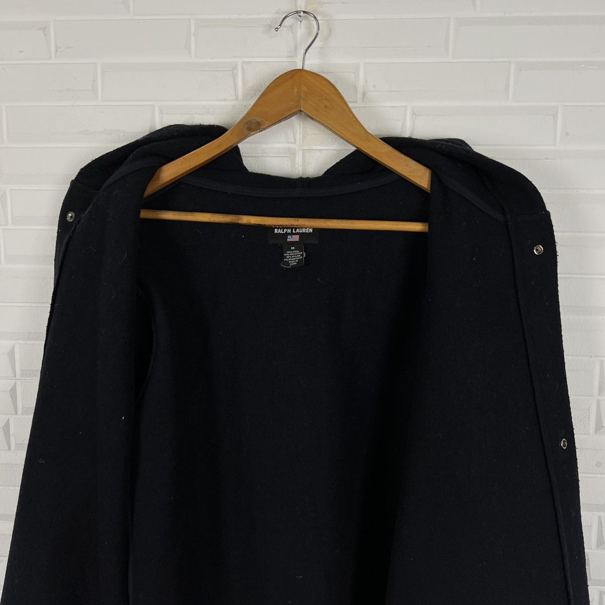 Polo Ralph Lauren FLY WOOL COAT - ULTIMATE BLACK MEDIUM SIZE Size US M / EU 48-50 / 2 - 9 Thumbnail