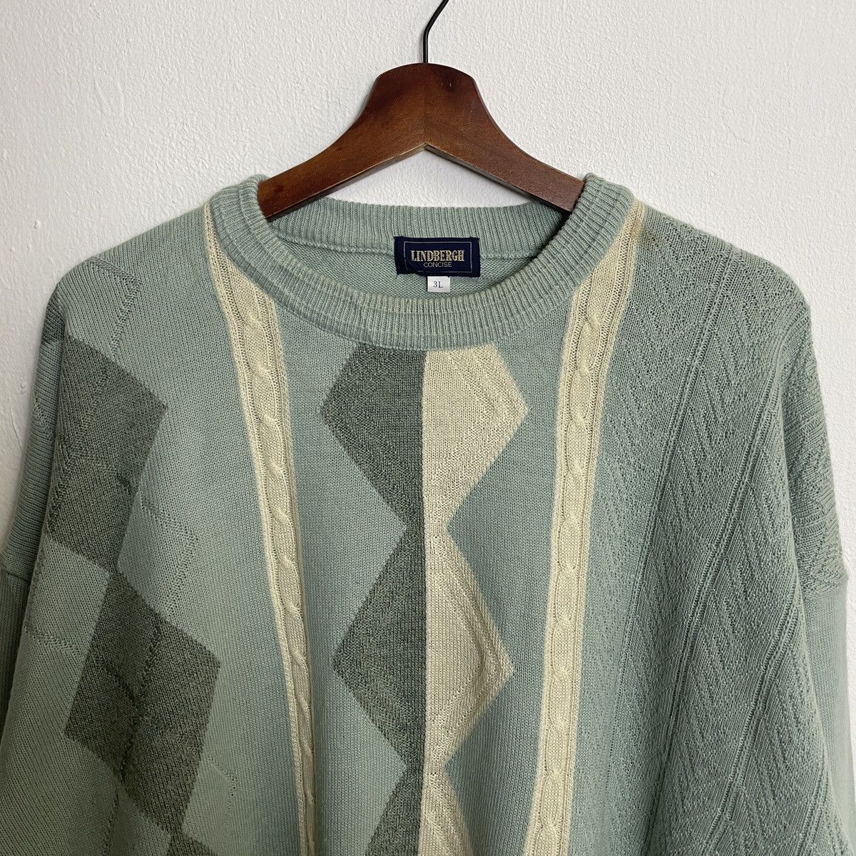 Aran Isles Knitwear Vintage Lindbergh Crewneck Knitwear Sweater Size US XL / EU 56 / 4 - 4 Thumbnail