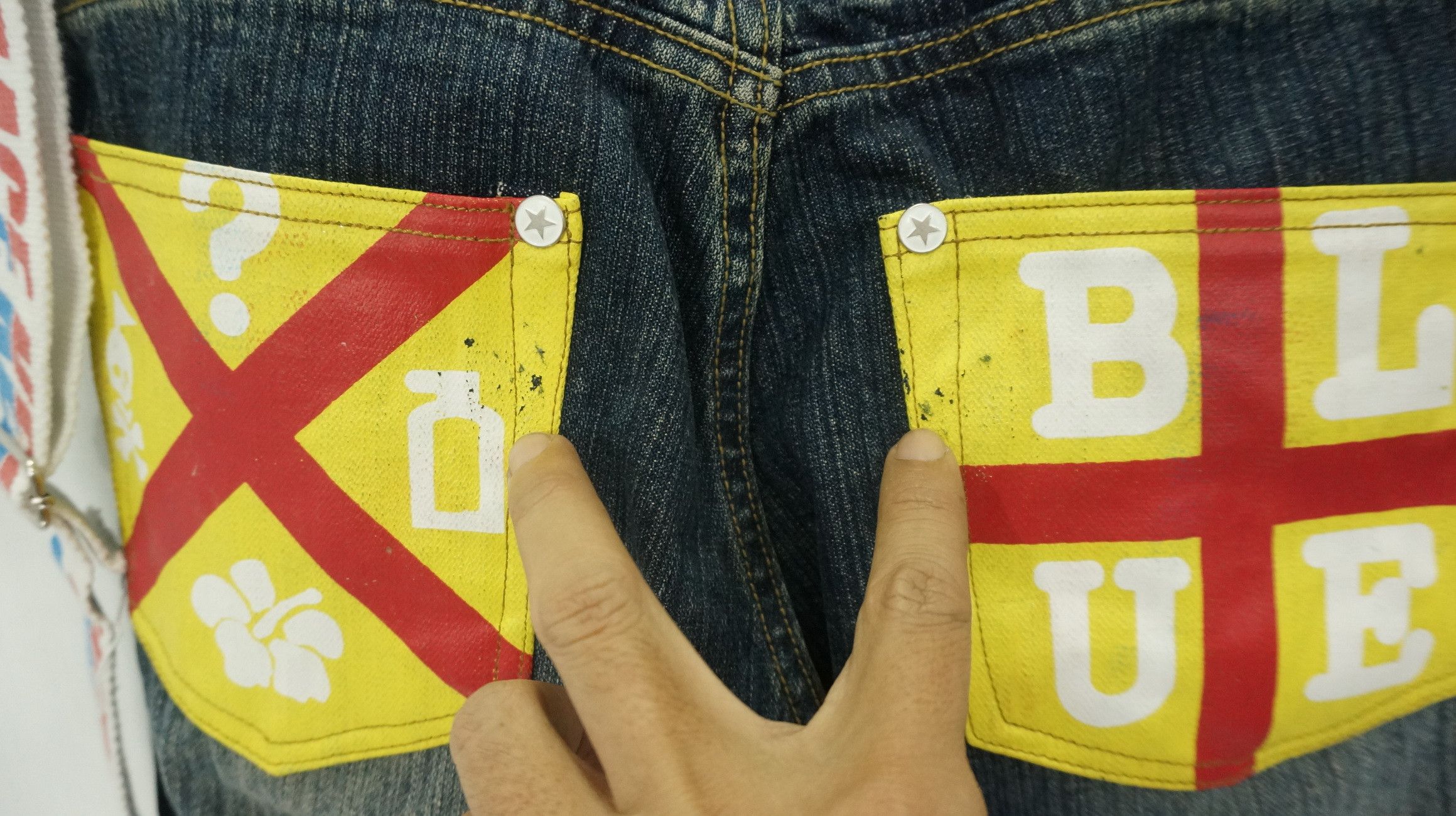 Japanese Brand Blue Sunshine California Surf Patches Jeans Size US 29 - 12 Thumbnail