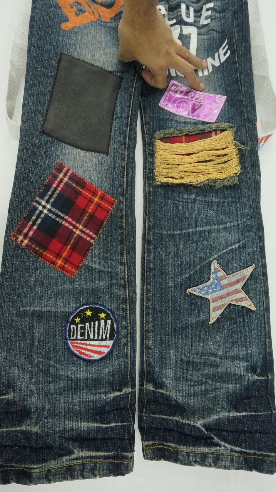 Japanese Brand Blue Sunshine California Surf Patches Jeans Size US 29 - 10 Thumbnail