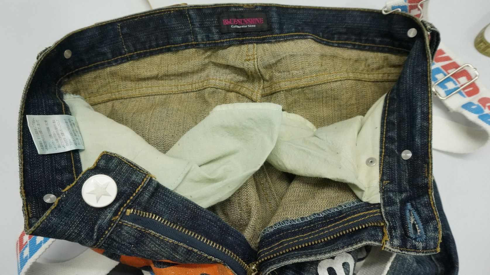 Japanese Brand Blue Sunshine California Surf Patches Jeans Size US 29 - 21 Thumbnail