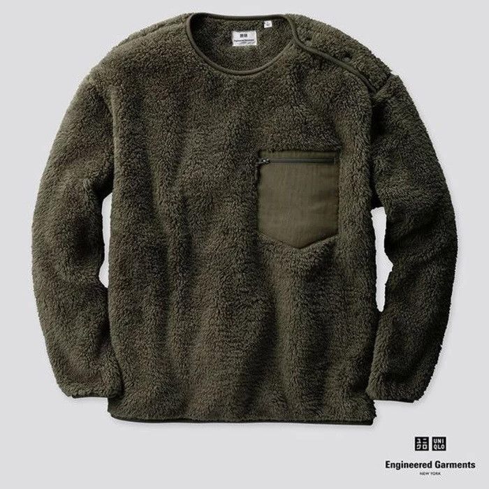 Uniqlo x Engineered Garment Fleece Pull Over Olive US L Menswear