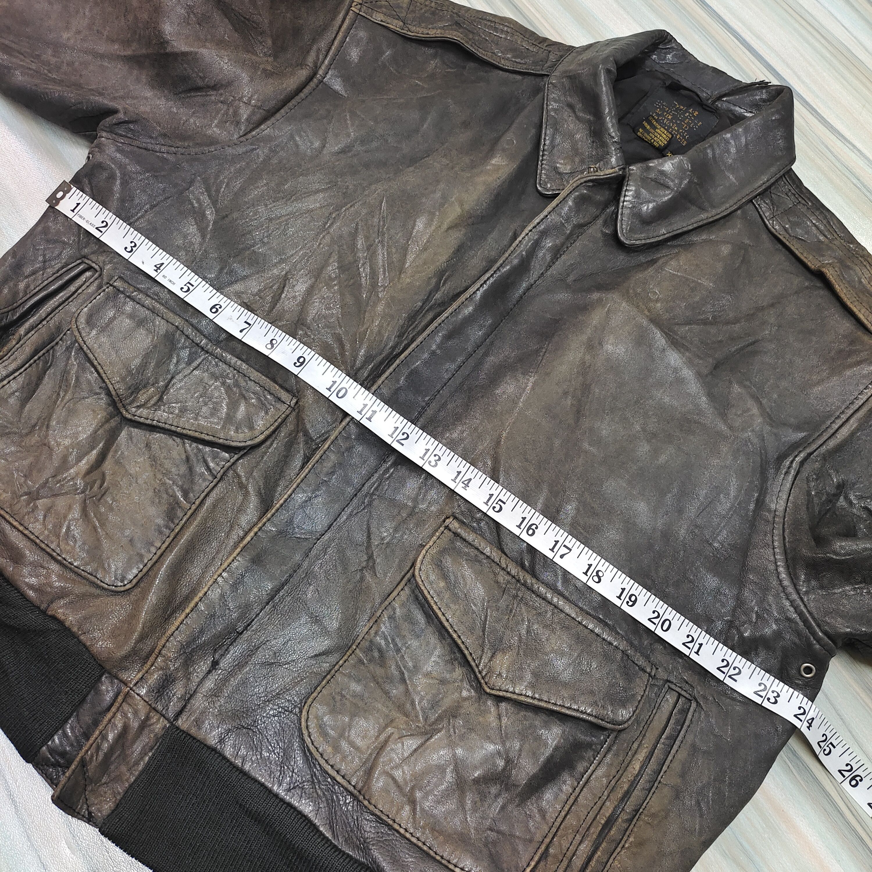Avirex Vintage 1987 Avirex Leather Flight Jacket Size US XL / EU 56 / 4 - 16 Thumbnail