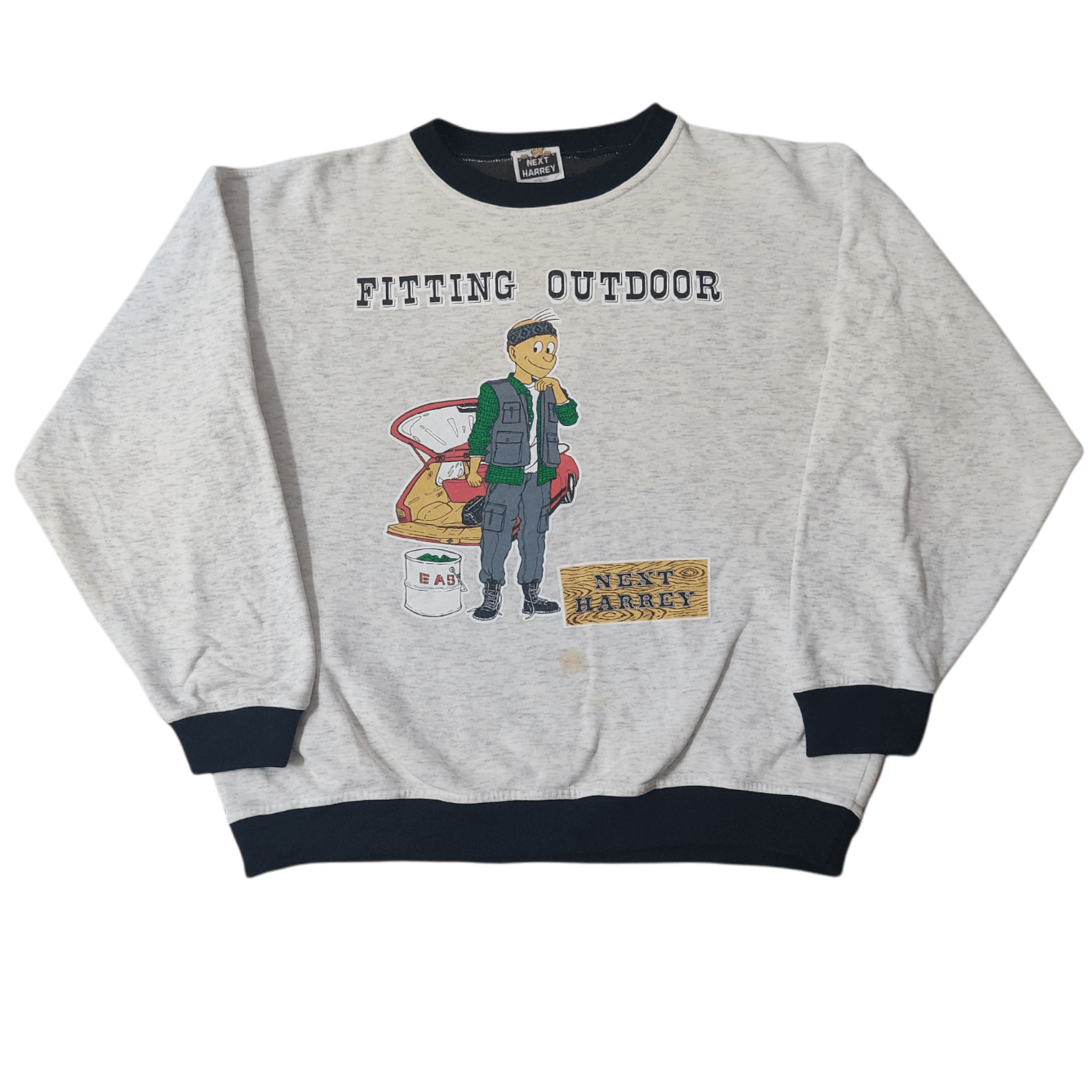 image of Vintage Next Harrey Sweatshirt Crewneck Atoyik in Grey, Men's (Size Large)