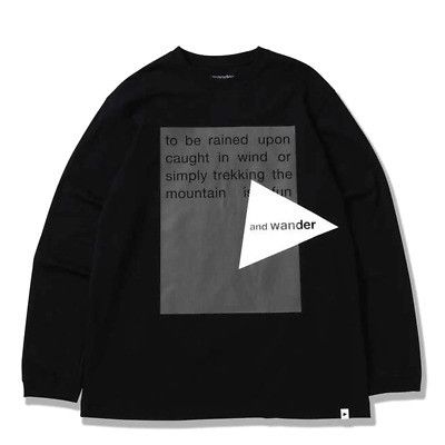 And Wander Reflective Logo Graphic Long Sleeve Tee Size US XL / EU 56 / 4 - 1 Thumbnail