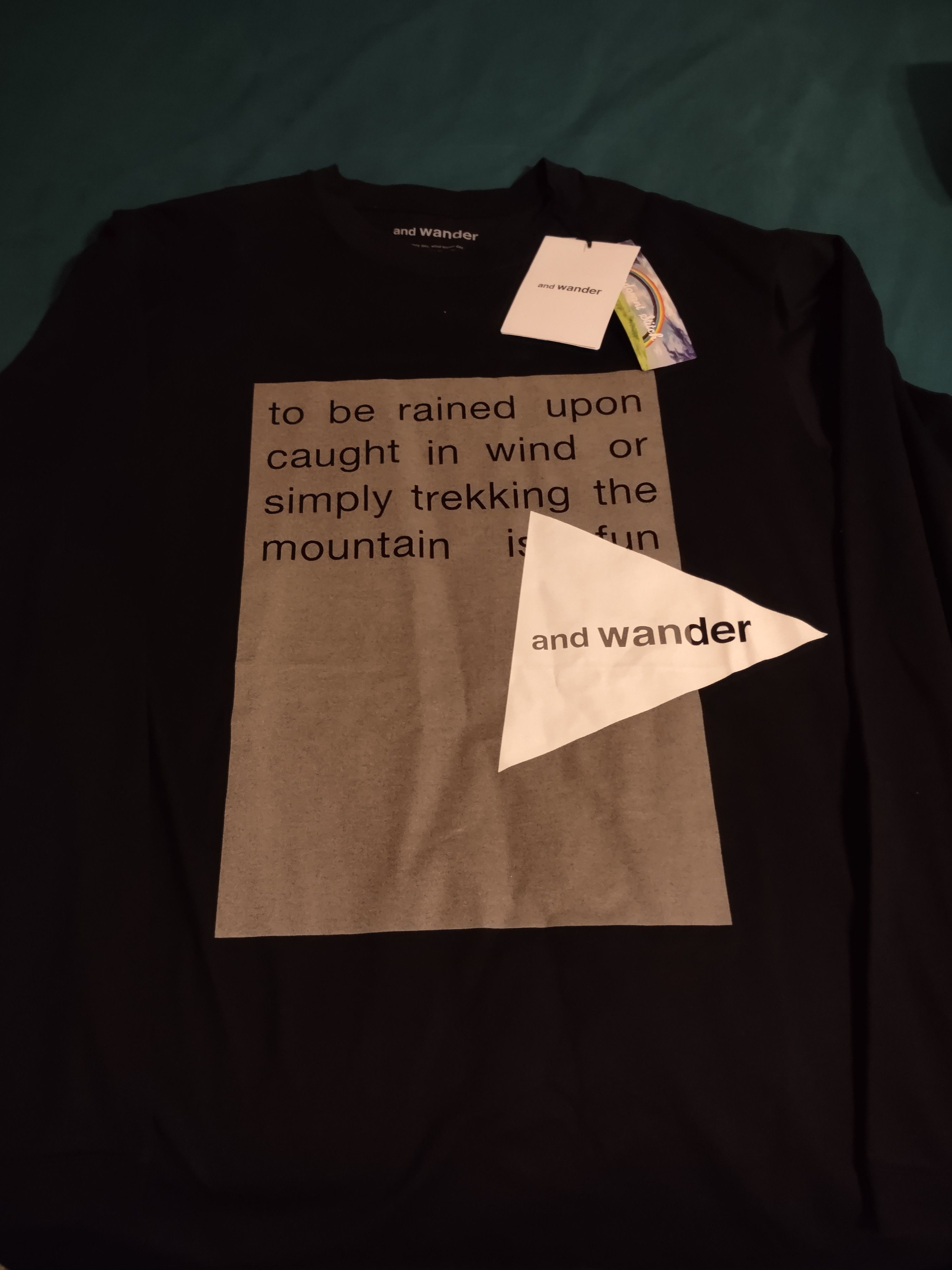 And Wander Reflective Logo Graphic Long Sleeve Tee Size US XL / EU 56 / 4 - 2 Thumbnail
