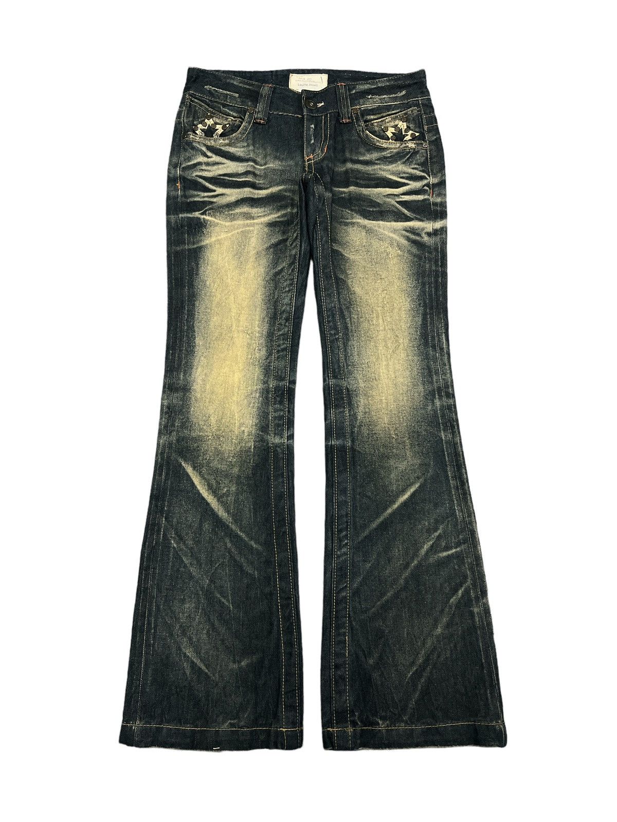 Japanese Brand × Vintage FLARED 💥LOLITA LOW RISE RUSTY DENIM PANT Size US 29 - 1 Thumbnail