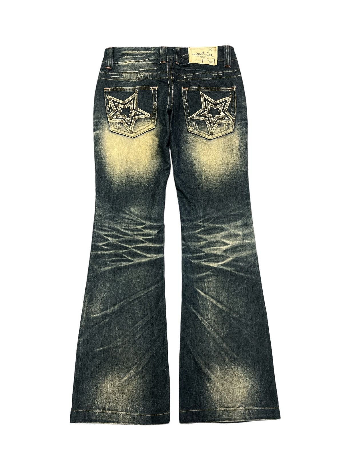 Japanese Brand × Vintage FLARED 💥LOLITA LOW RISE RUSTY DENIM PANT Size US 29 - 6 Thumbnail