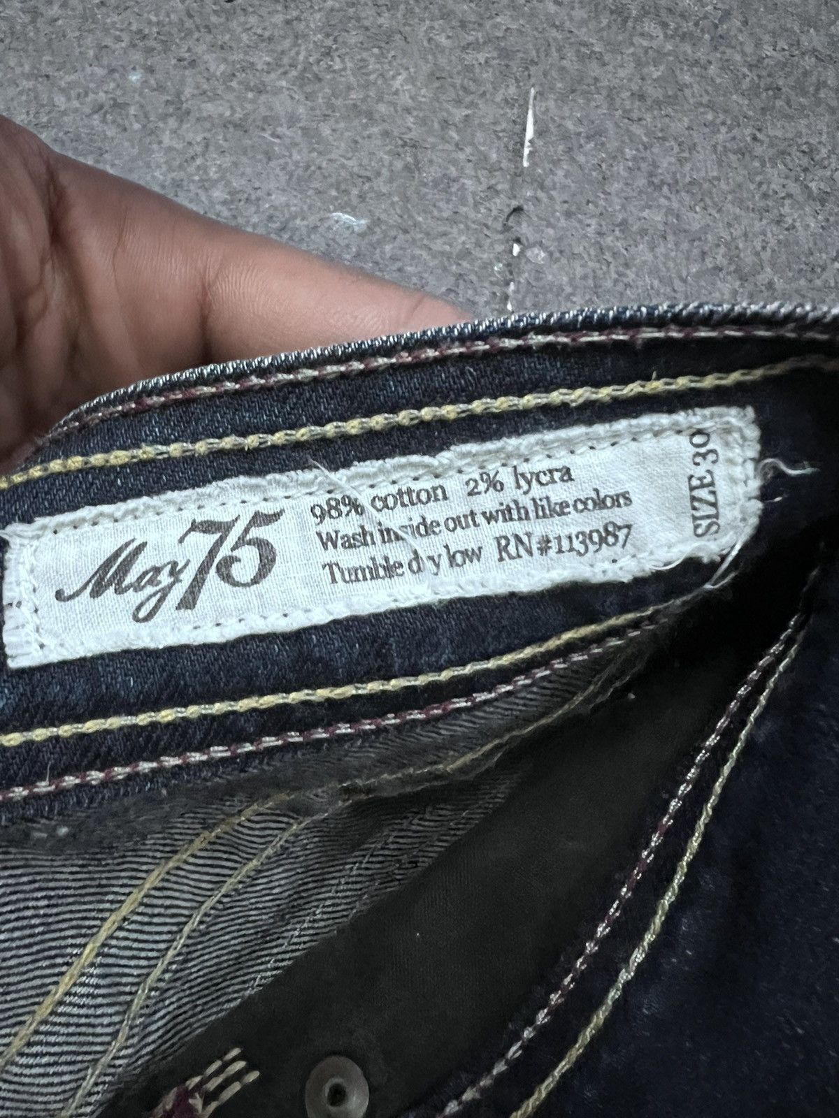 Japanese Brand FLARED💥VINTAGE 575 DISTRESSED DENIM PANT Size US 32 / EU 48 - 9 Thumbnail