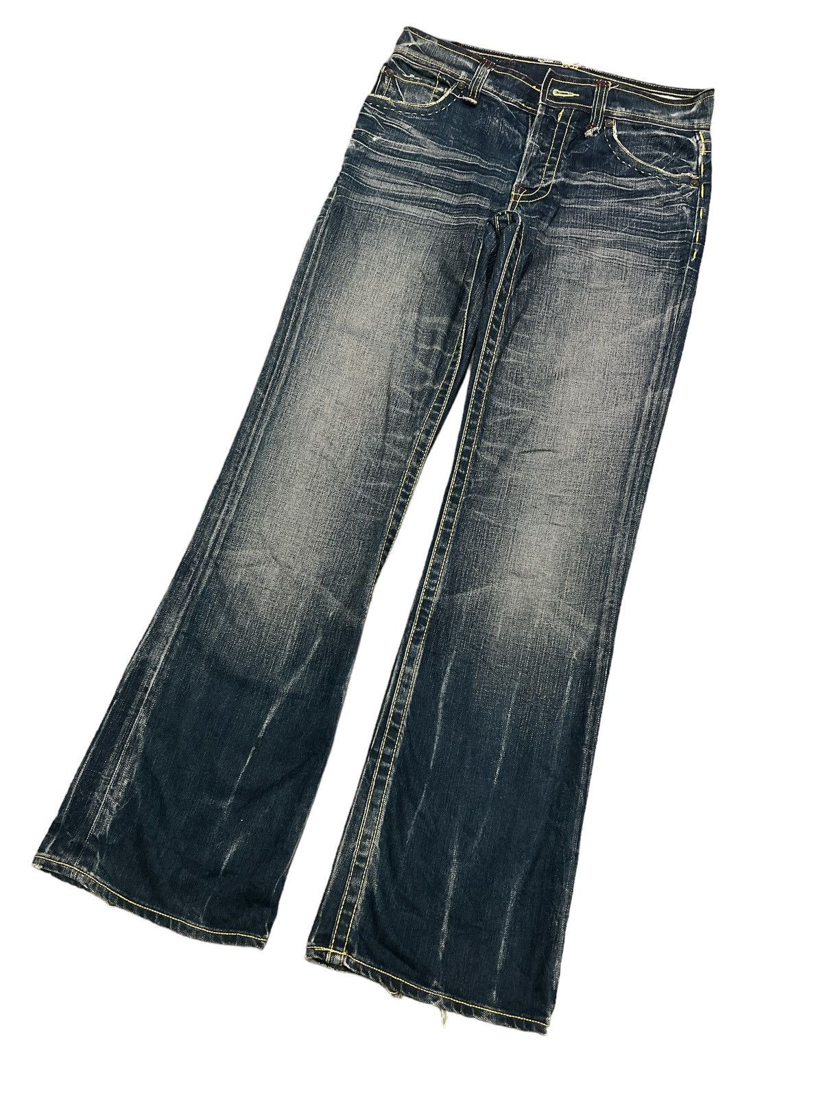 Japanese Brand FLARED💥VINTAGE 575 DISTRESSED DENIM PANT Size US 32 / EU 48 - 5 Thumbnail