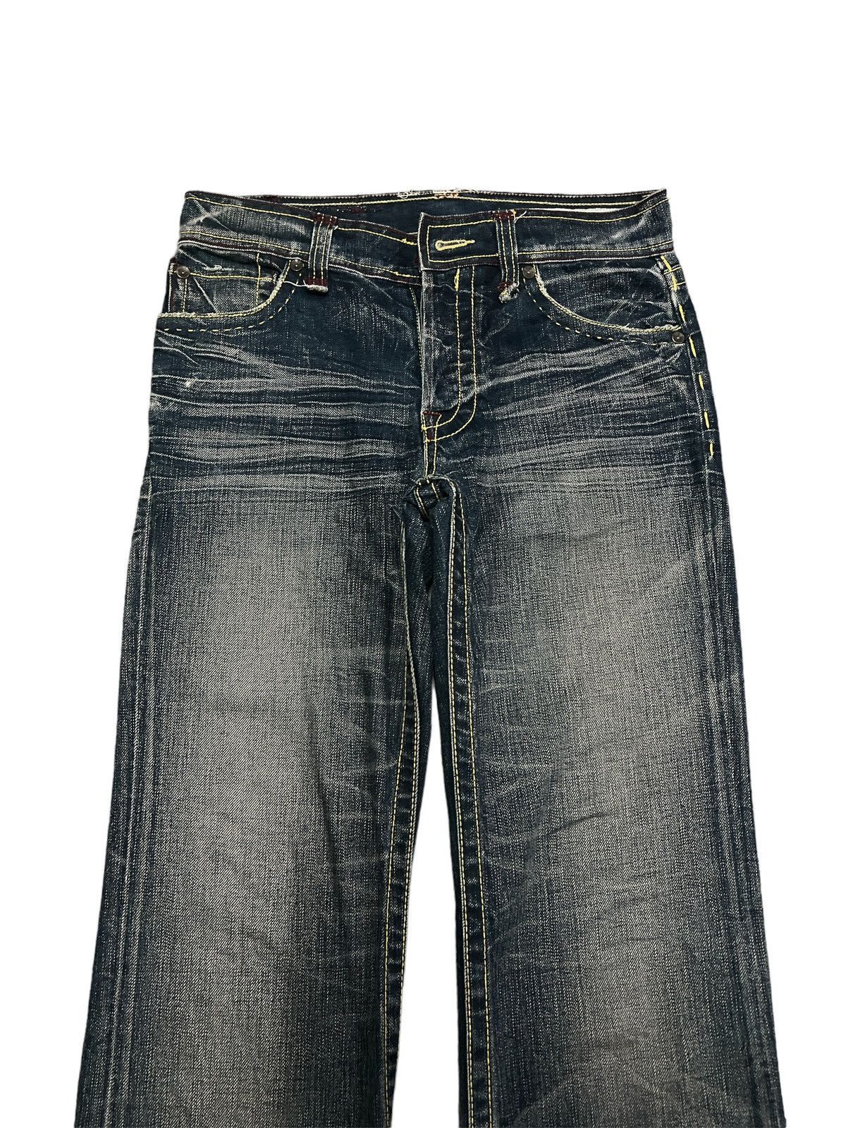 Japanese Brand FLARED💥VINTAGE 575 DISTRESSED DENIM PANT Size US 32 / EU 48 - 3 Thumbnail
