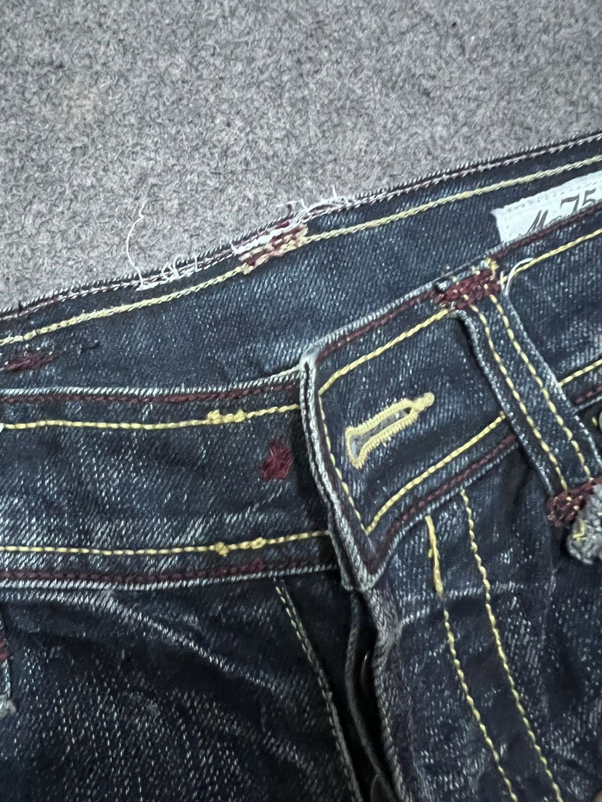 Japanese Brand FLARED💥VINTAGE 575 DISTRESSED DENIM PANT Size US 32 / EU 48 - 8 Thumbnail