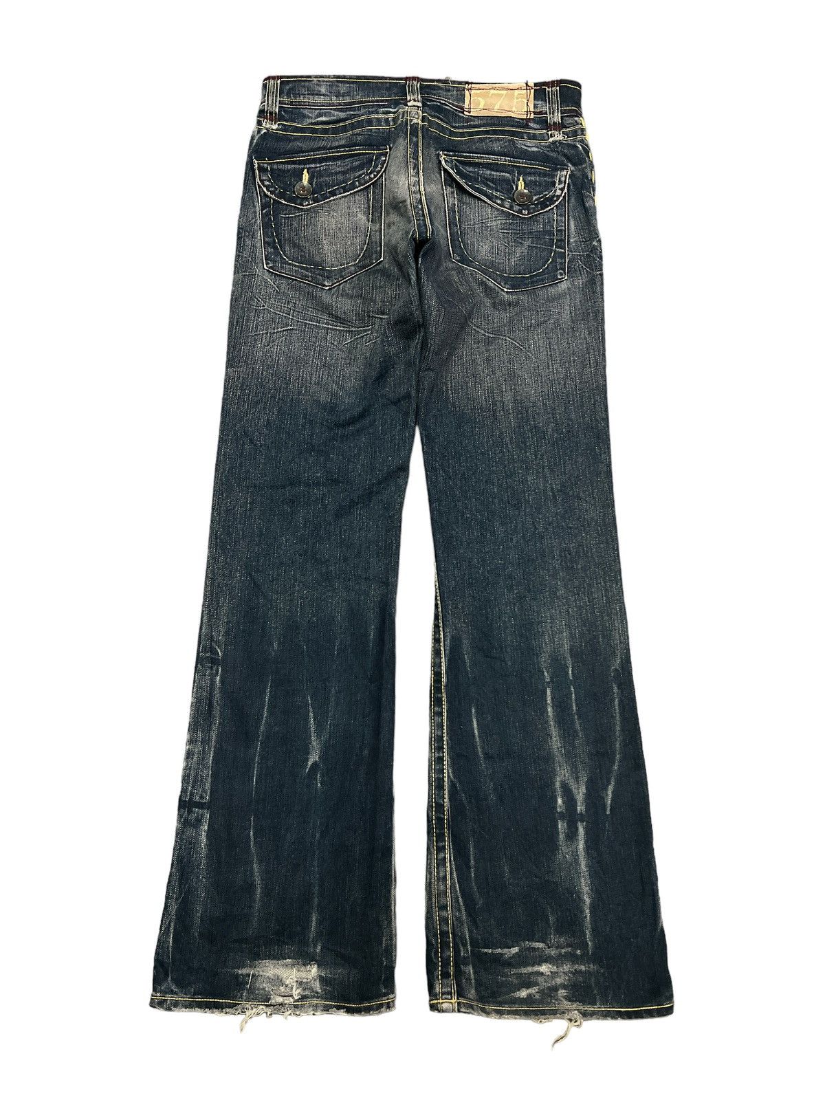 Japanese Brand FLARED💥VINTAGE 575 DISTRESSED DENIM PANT Size US 32 / EU 48 - 6 Thumbnail