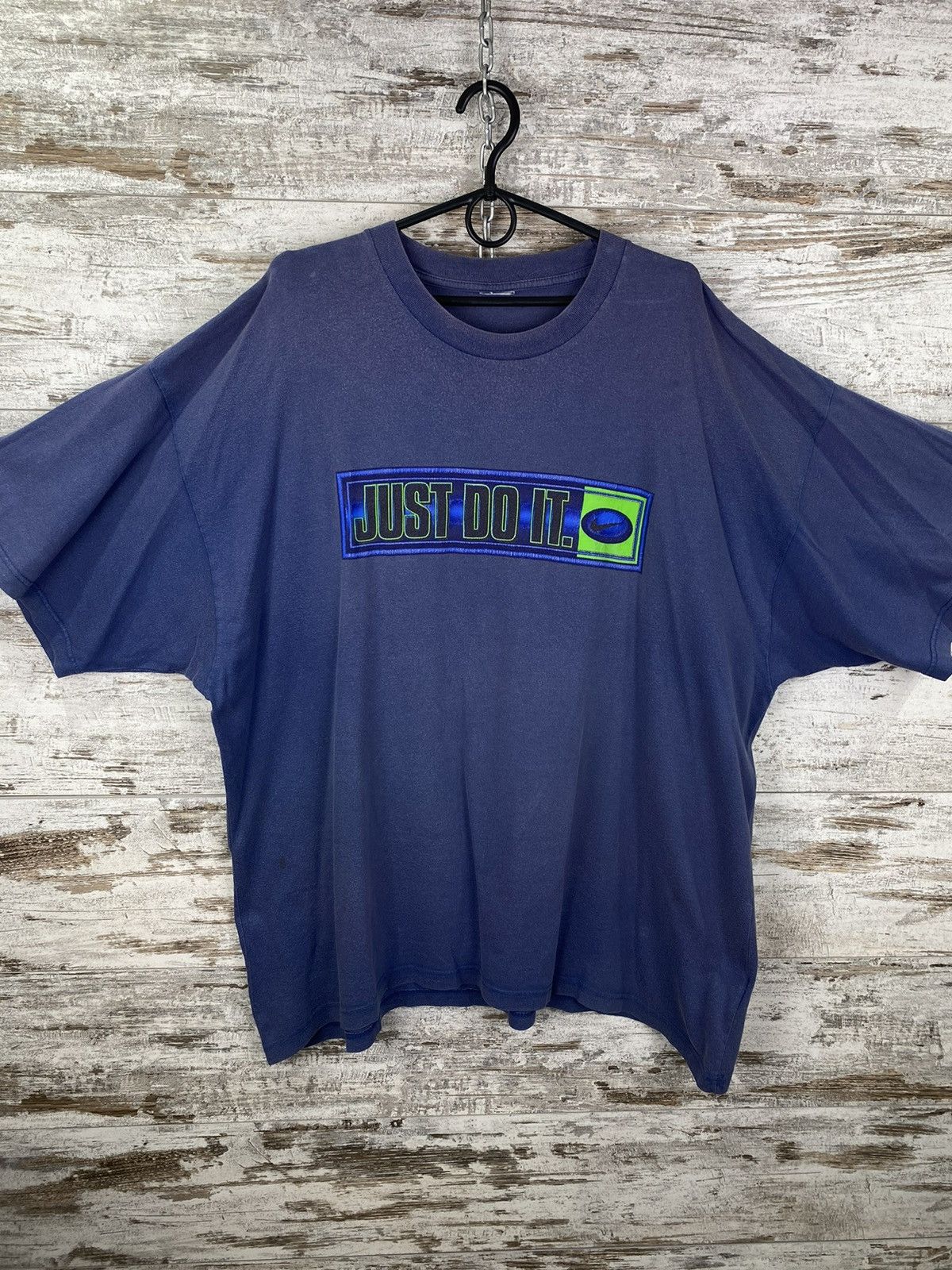 Nike Mens Vintage Nike Just Do It T-shirt overprint distressed Size US XL / EU 56 / 4 - 2 Thumbnail