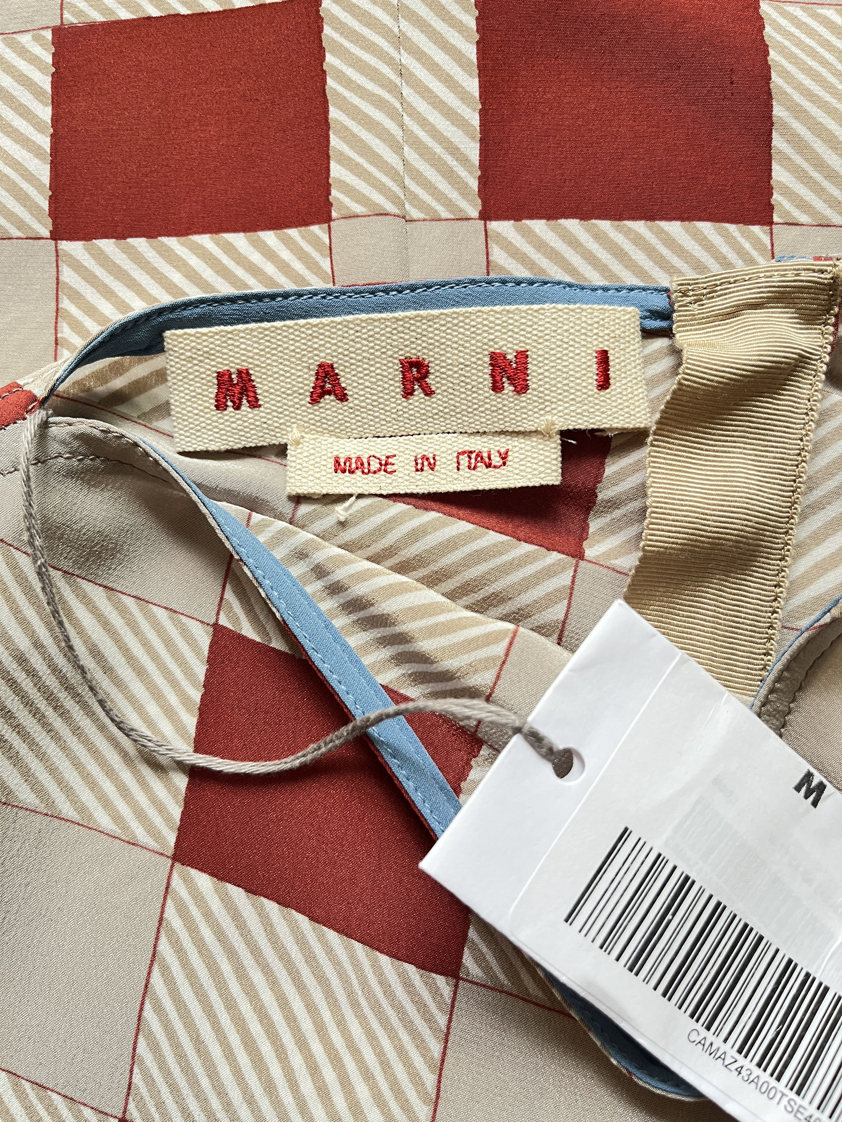 Marni ⚡️QUICK SALE⚡️Marni Beige and Brick Silk Top Size M / US 6-8 / IT 42-44 - 3 Thumbnail