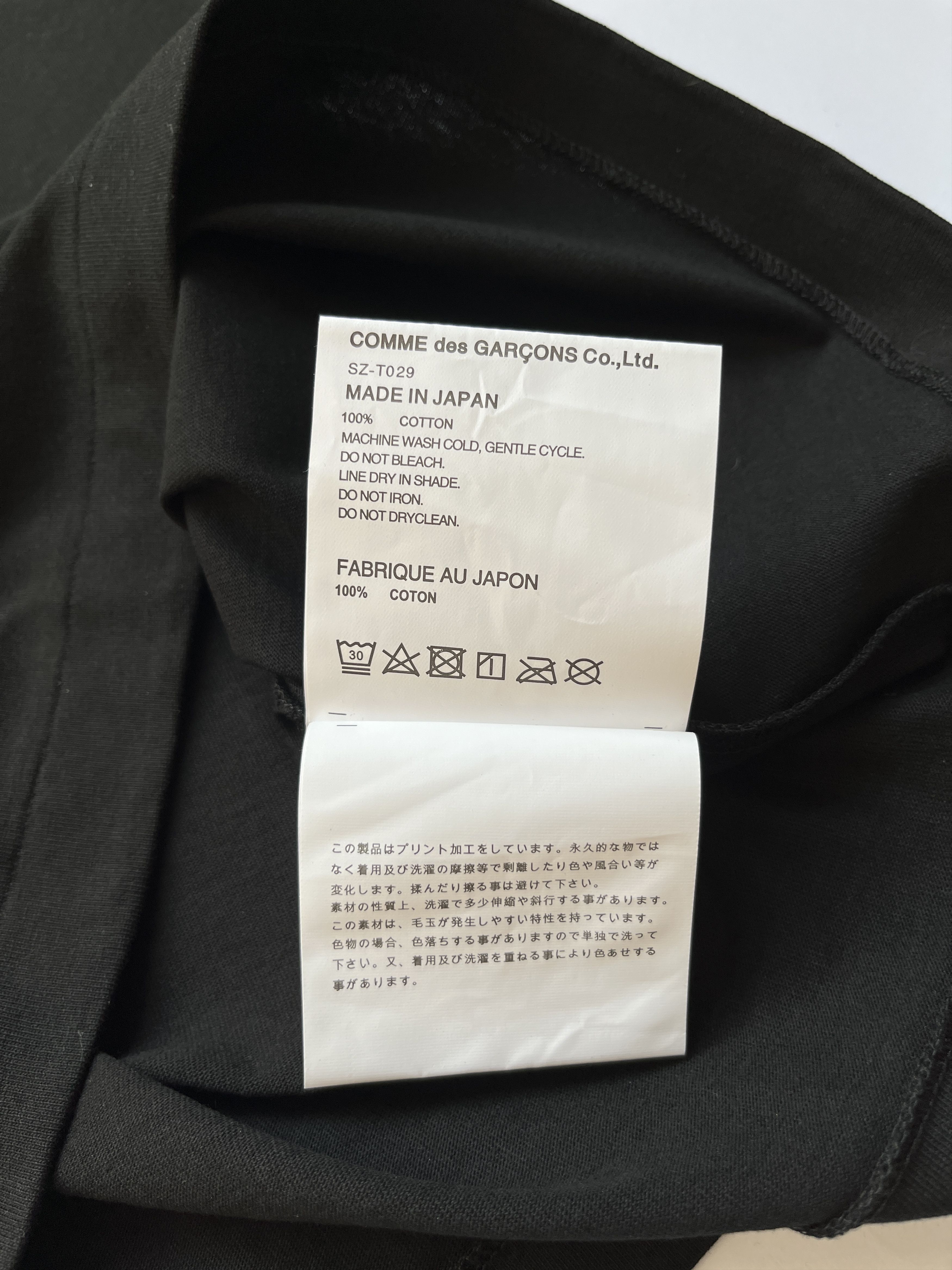 Comme des Garcons ⚡️QUICK SALE⚡️2019 Comme des Garcons Black T-Shirt Size US S / EU 44-46 / 1 - 6 Thumbnail