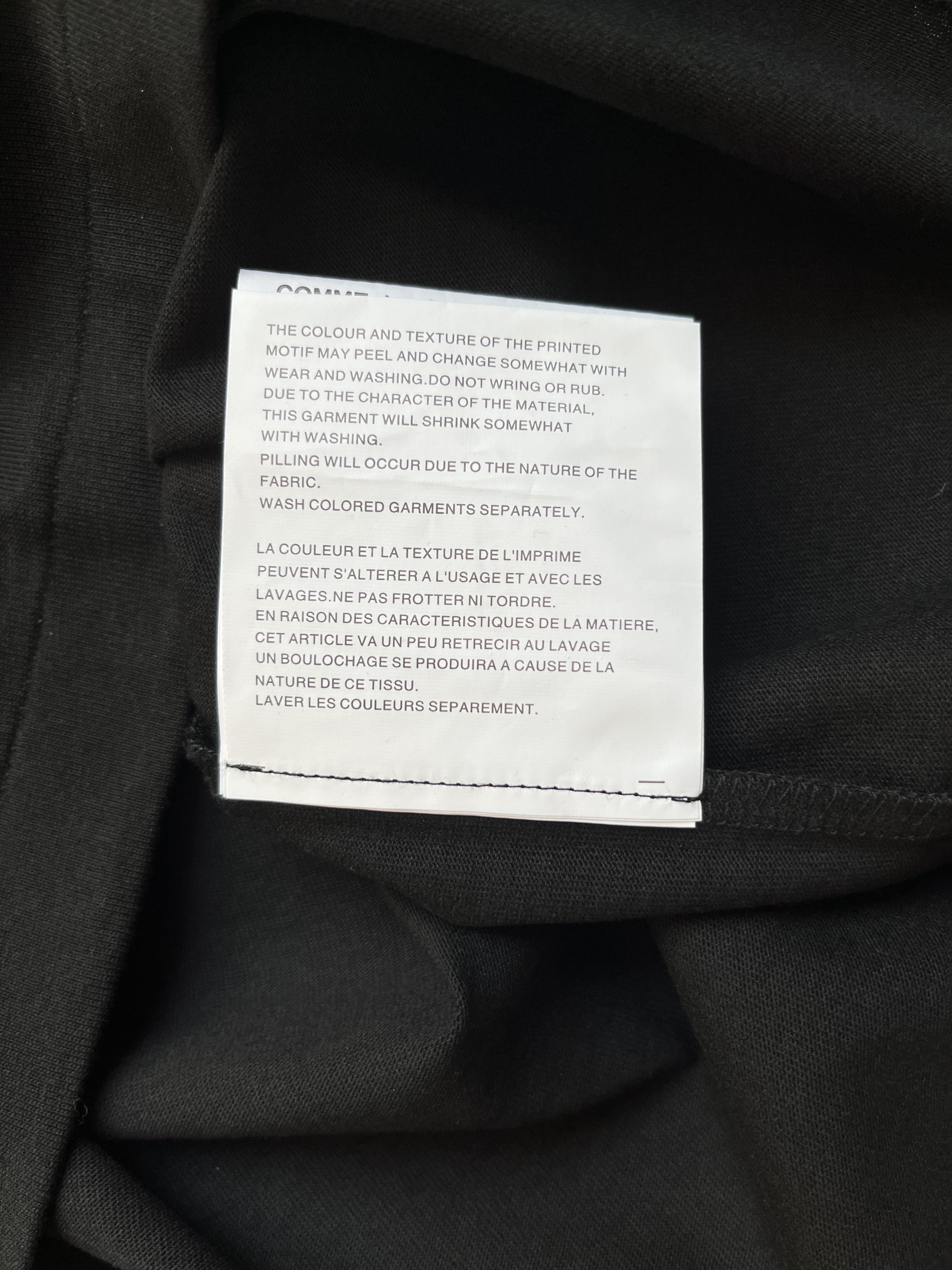 Comme des Garcons ⚡️QUICK SALE⚡️2019 Comme des Garcons Black T-Shirt Size US S / EU 44-46 / 1 - 5 Thumbnail