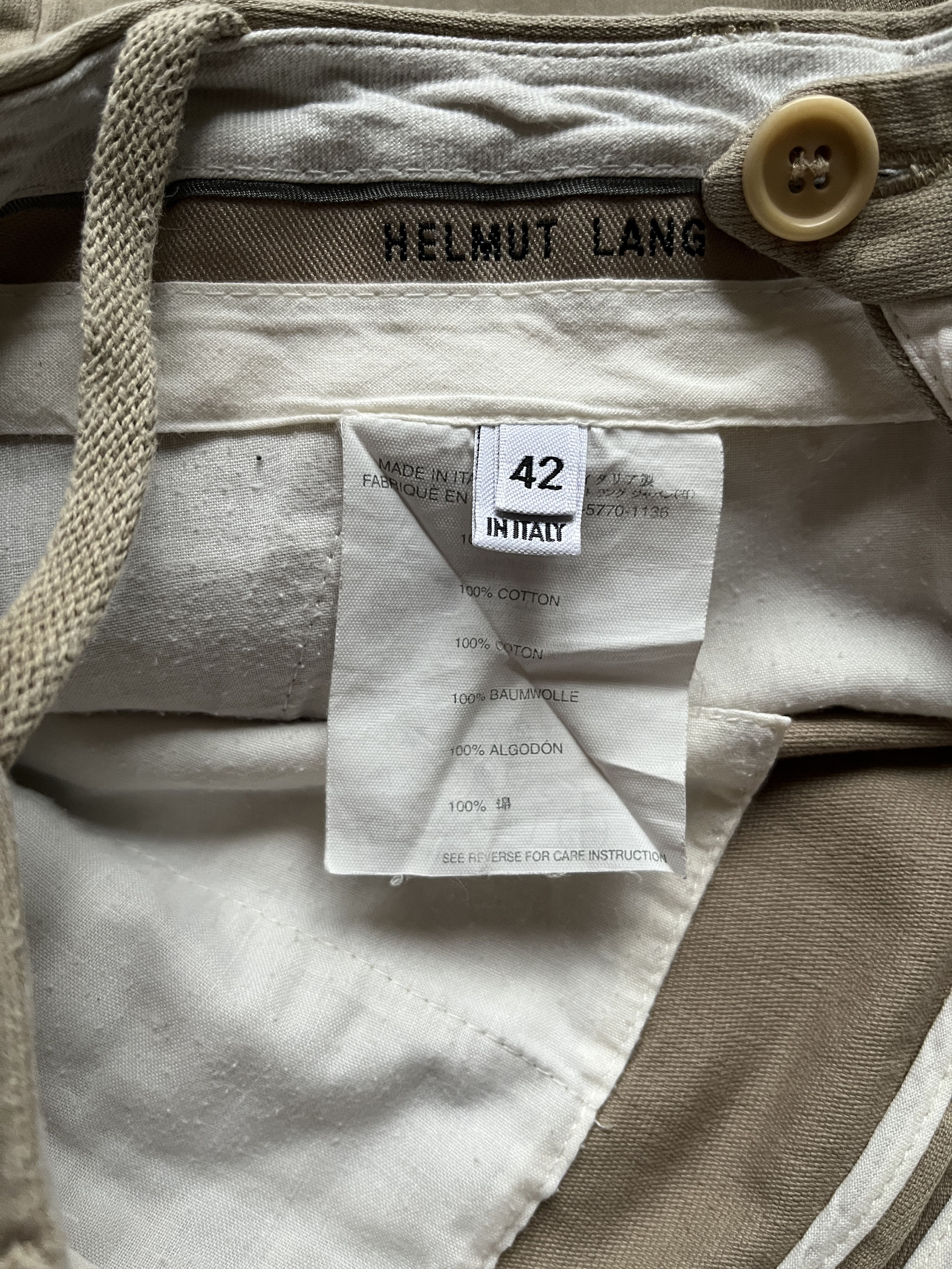 Helmut Lang ⚡️QUICK SALE⚡️Helmut Lang Beige Chinos Pants Trousers Size US 30 / EU 46 - 4 Thumbnail