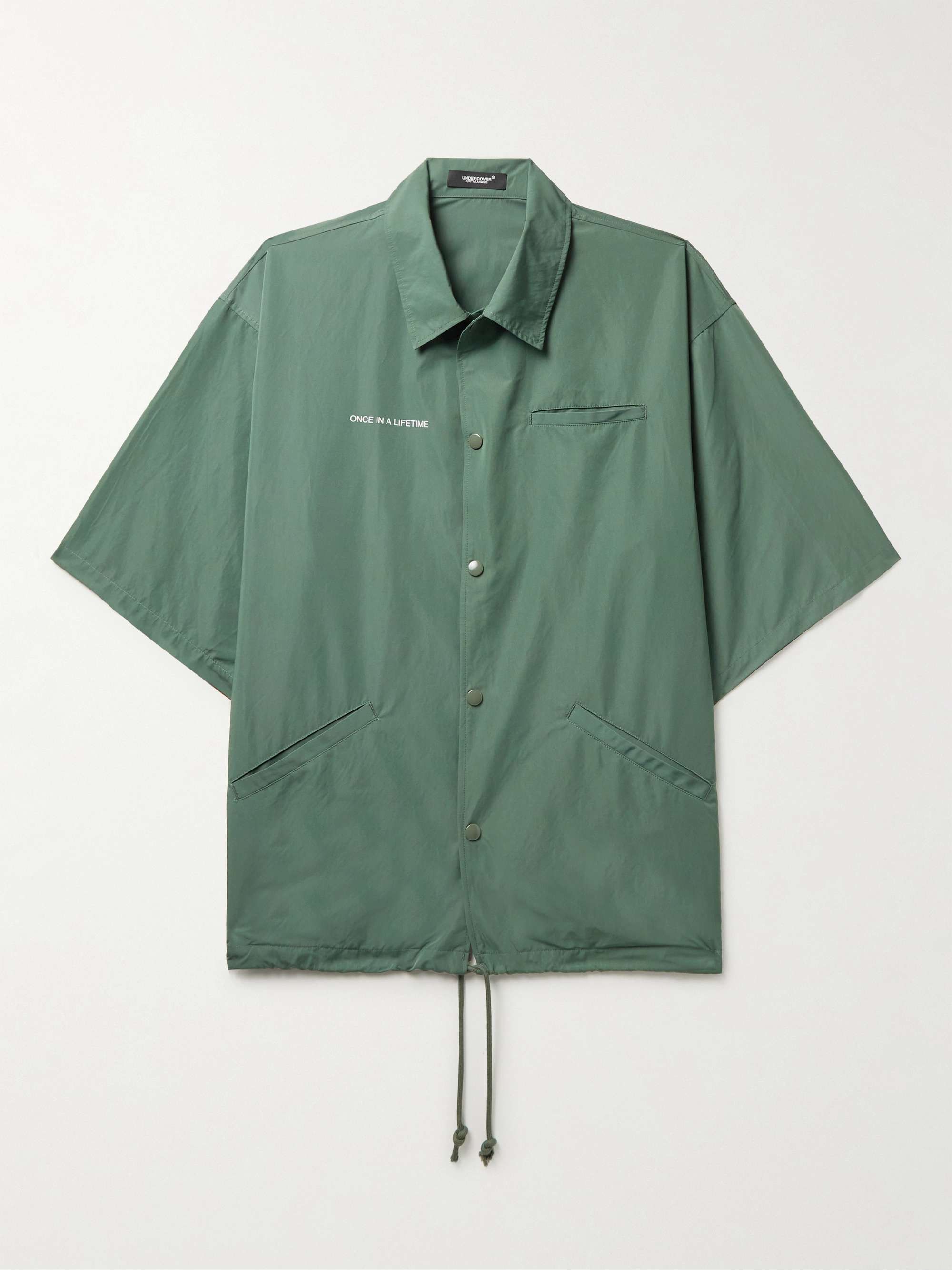 Undercover Oversize Short Sleeve Nylon Snap-Up Shirt Size US XL / EU 56 / 4 - 1 Thumbnail