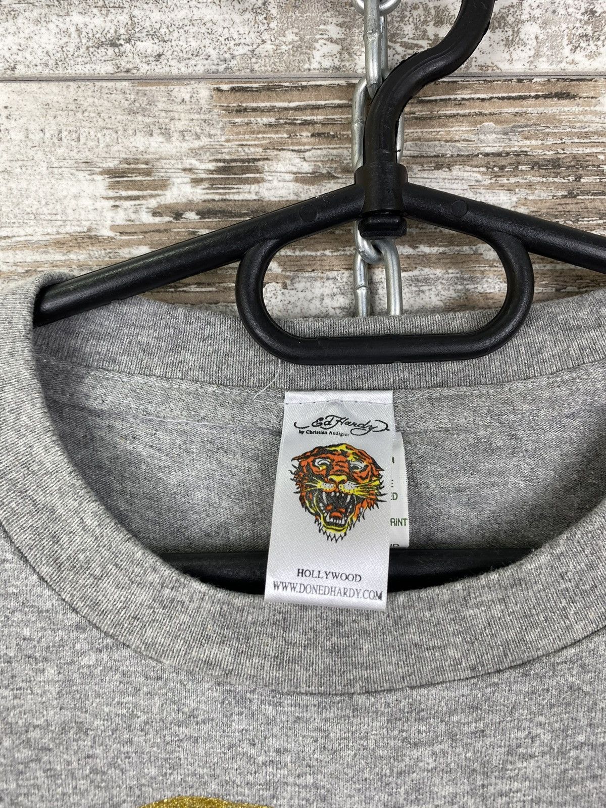 Ed Hardy × Vintage Mens Vintage Ed Hardy T Shirt Christian Audigier tee Japanes Size US S / EU 44-46 / 1 - 5 Thumbnail