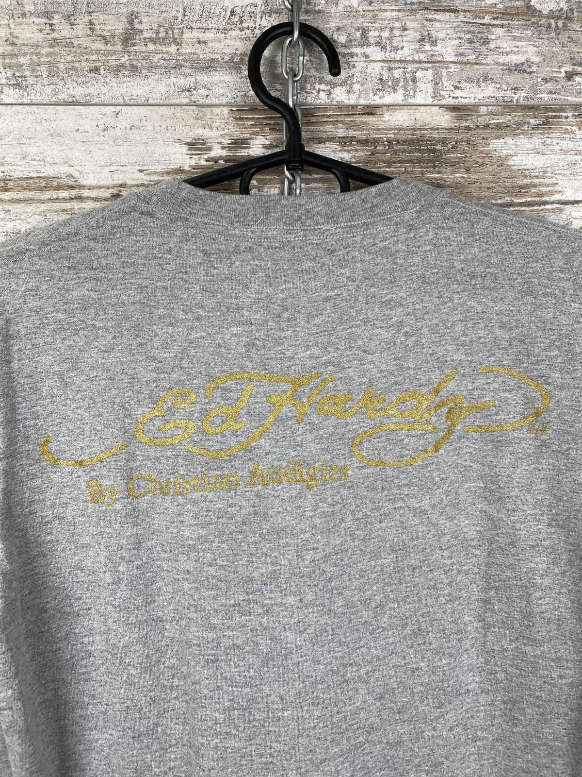 Ed Hardy × Vintage Mens Vintage Ed Hardy T Shirt Christian Audigier tee Japanes Size US S / EU 44-46 / 1 - 8 Thumbnail