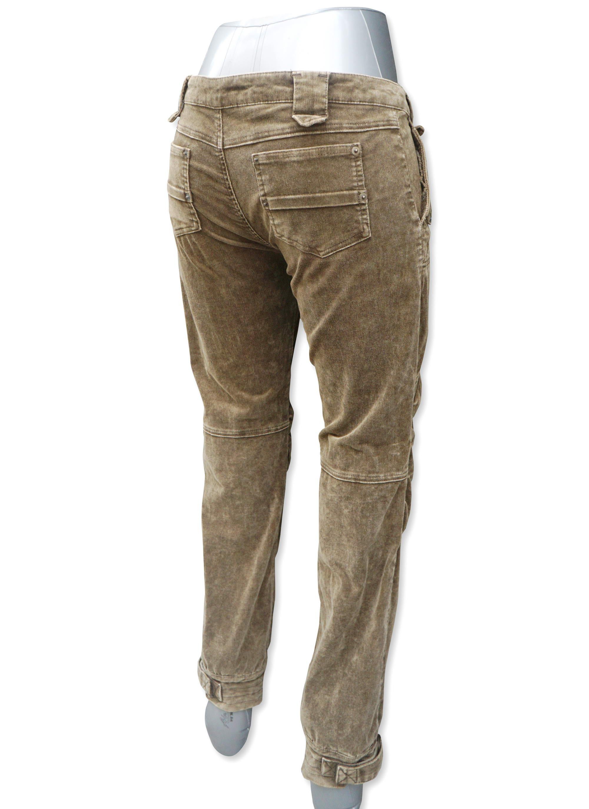 Japanese Brand 40ans REQUEST BOUTIQUE Low Rise Corduroy with Hem Buckle Size 29" - 5 Thumbnail