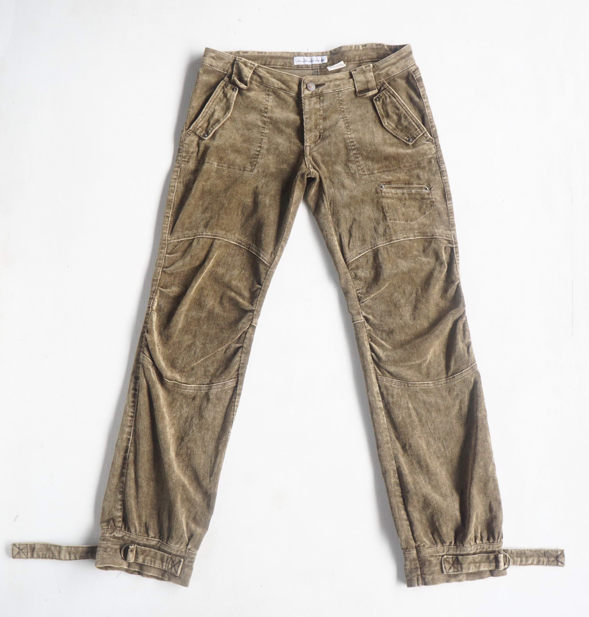 Japanese Brand 40ans REQUEST BOUTIQUE Low Rise Corduroy with Hem Buckle Size 29" - 1 Thumbnail