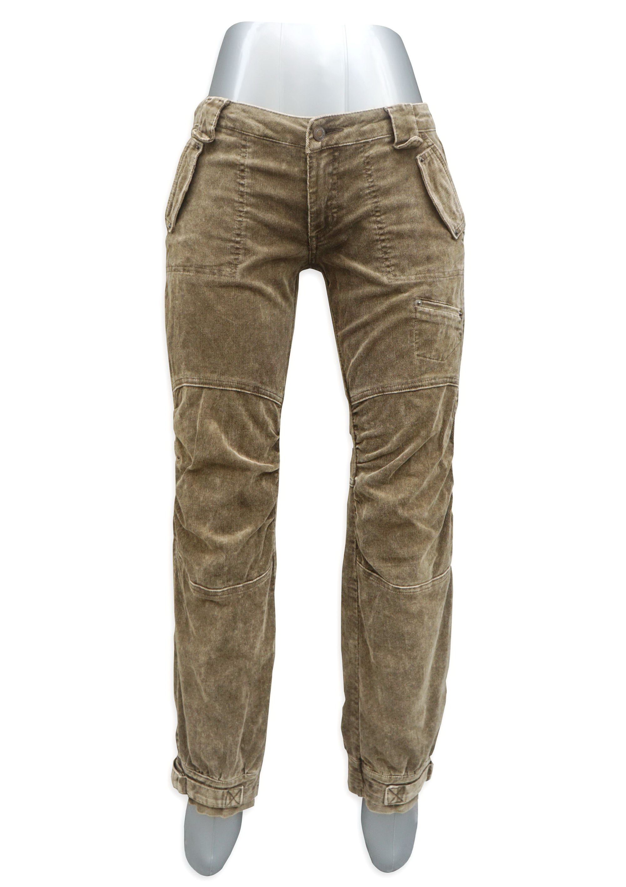 Japanese Brand 40ans REQUEST BOUTIQUE Low Rise Corduroy with Hem Buckle Size 29" - 3 Thumbnail