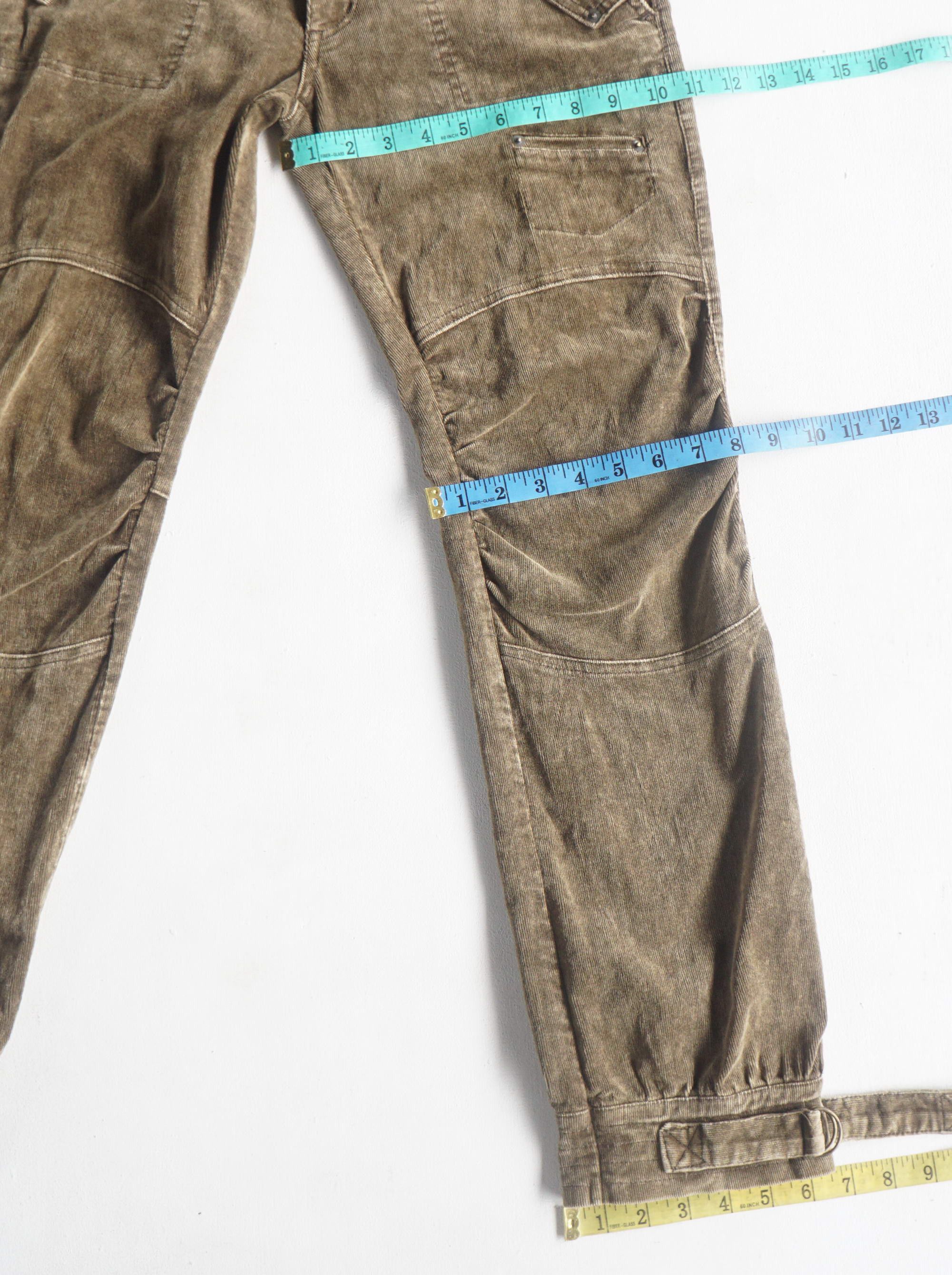 Japanese Brand 40ans REQUEST BOUTIQUE Low Rise Corduroy with Hem Buckle Size 29" - 19 Thumbnail