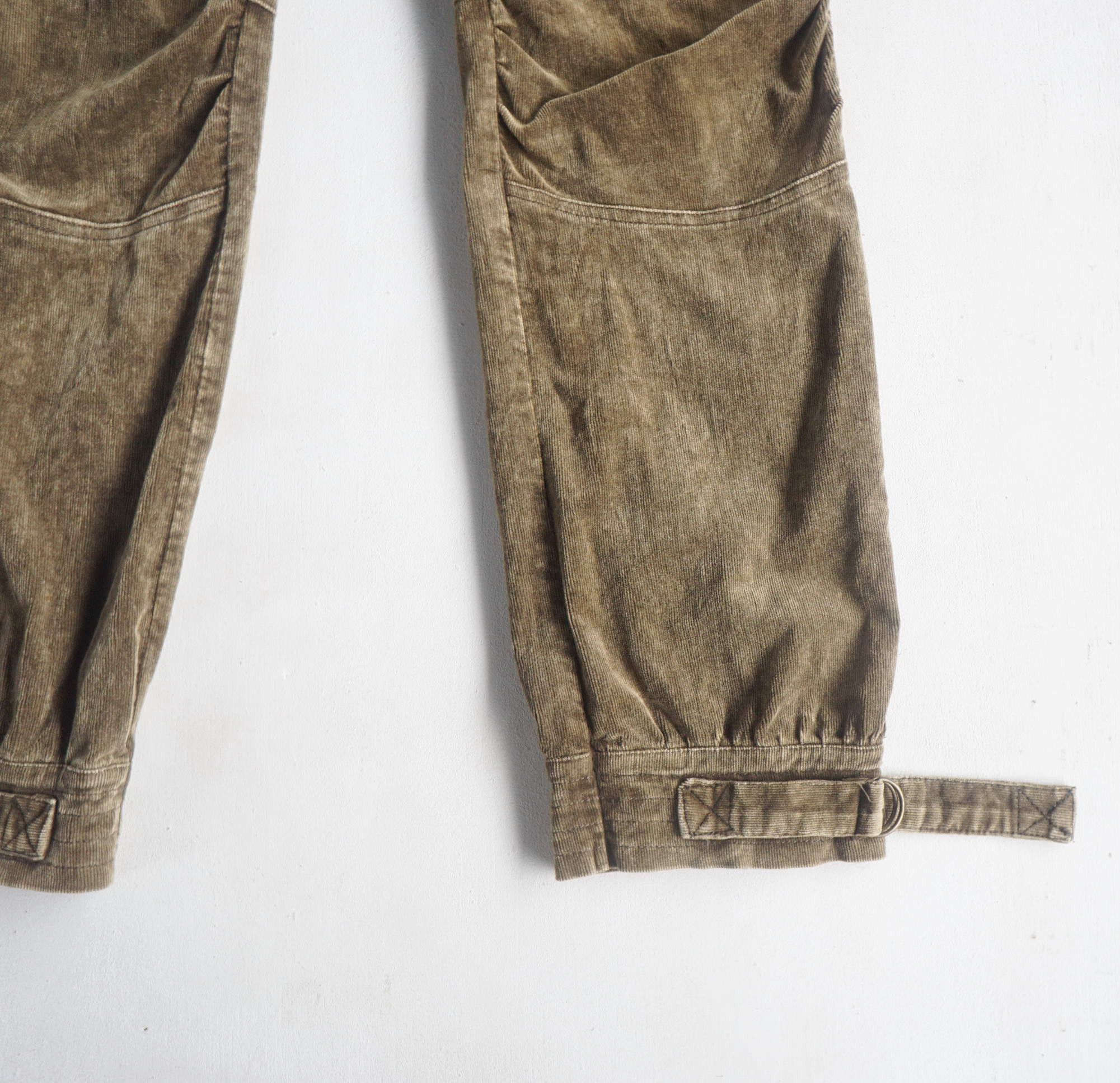 Japanese Brand 40ans REQUEST BOUTIQUE Low Rise Corduroy with Hem Buckle Size 29" - 11 Thumbnail