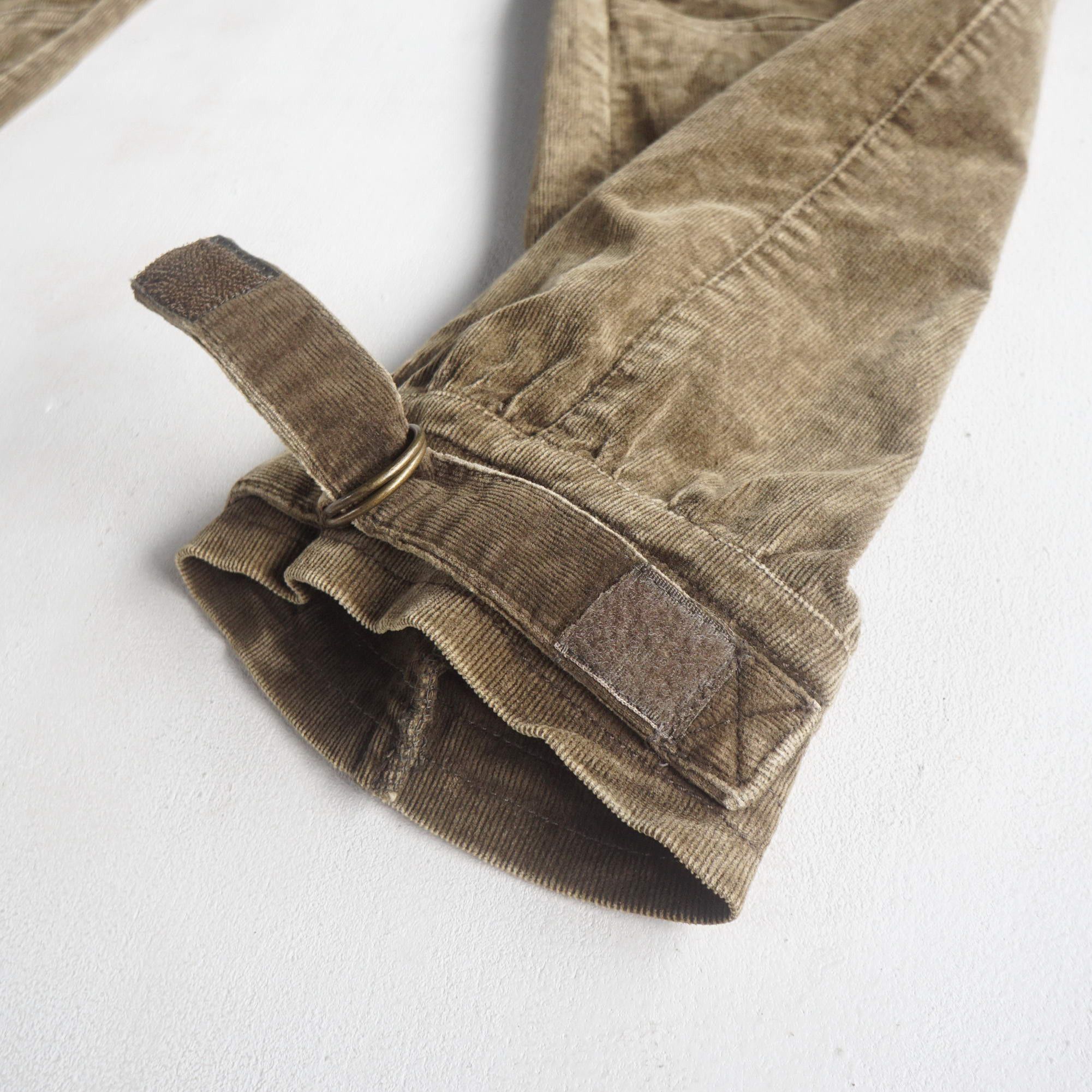 Japanese Brand 40ans REQUEST BOUTIQUE Low Rise Corduroy with Hem Buckle Size 29" - 12 Thumbnail