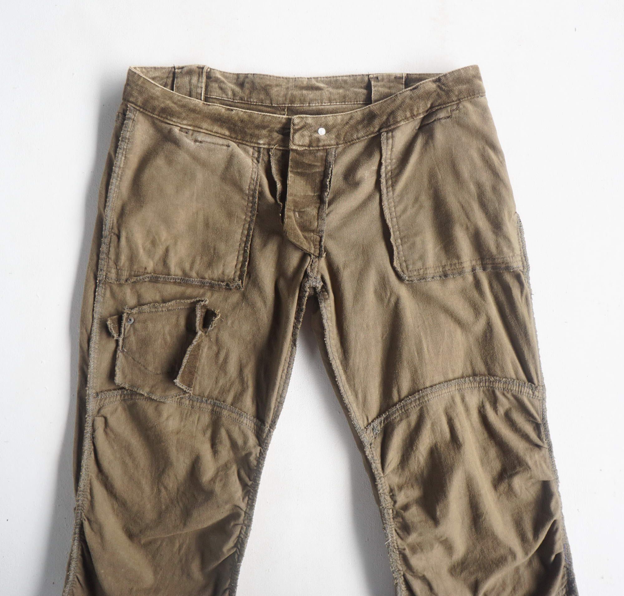 Japanese Brand 40ans REQUEST BOUTIQUE Low Rise Corduroy with Hem Buckle Size 29" - 16 Thumbnail