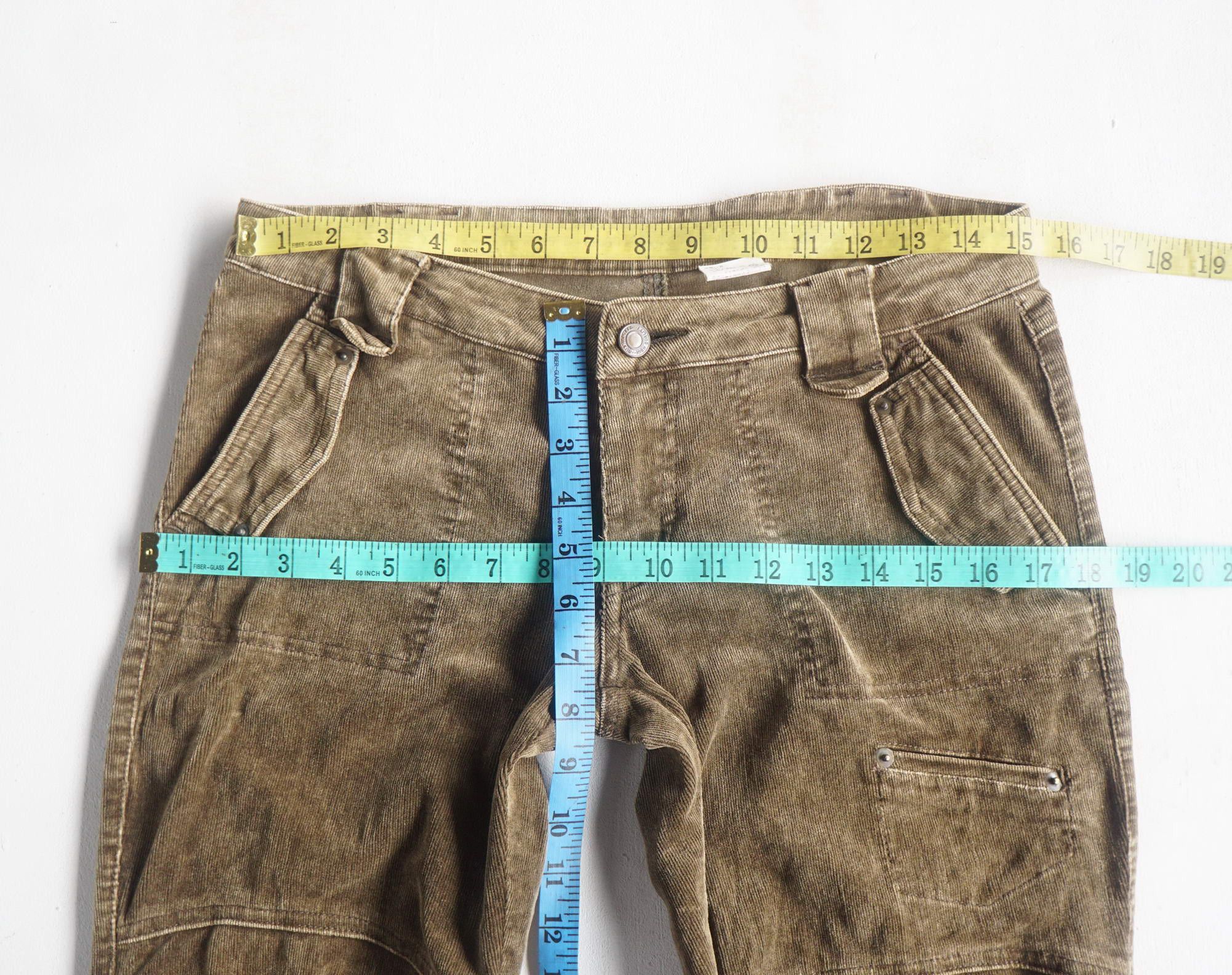 Japanese Brand 40ans REQUEST BOUTIQUE Low Rise Corduroy with Hem Buckle Size 29" - 17 Thumbnail