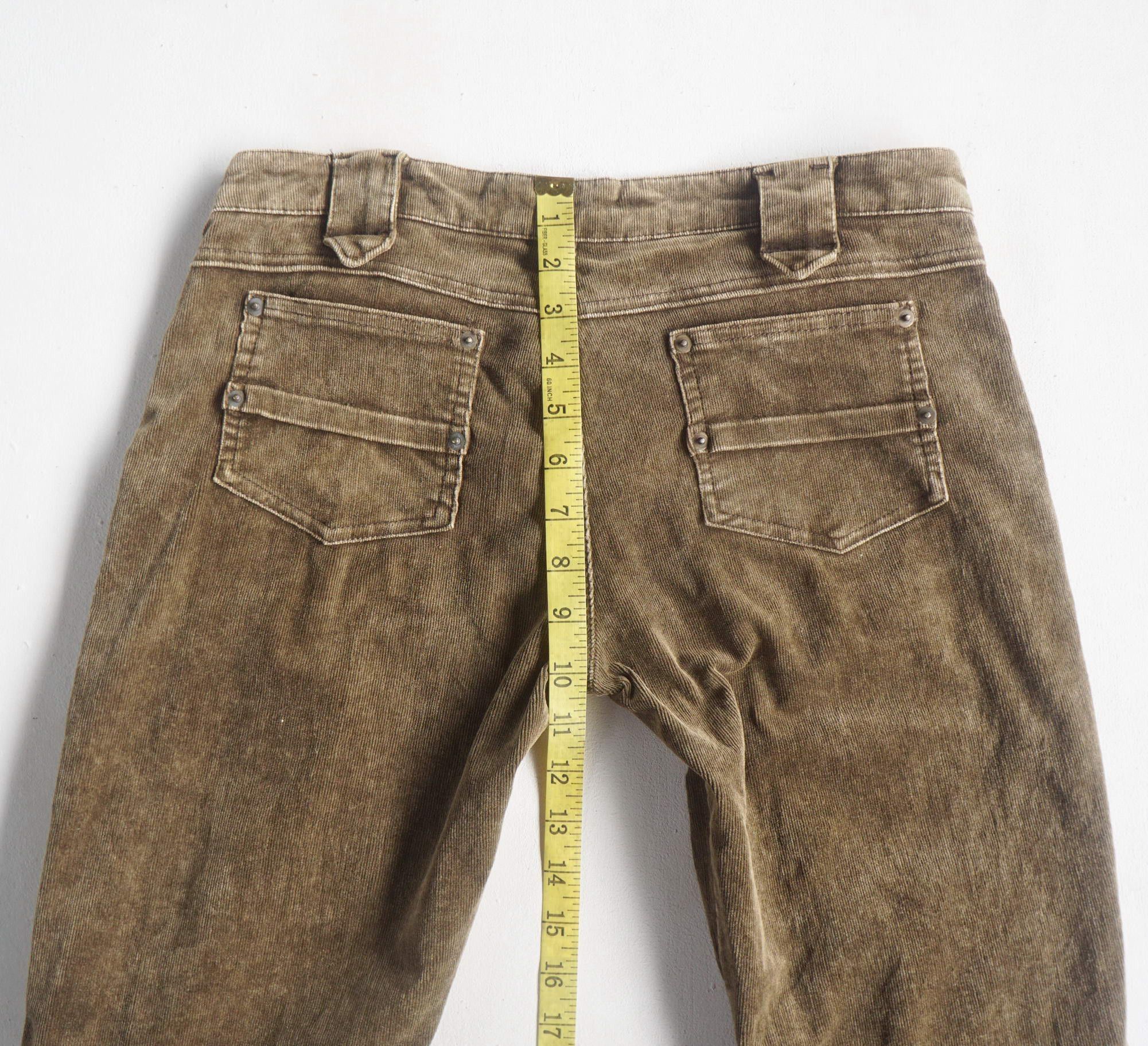 Japanese Brand 40ans REQUEST BOUTIQUE Low Rise Corduroy with Hem Buckle Size 29" - 18 Thumbnail