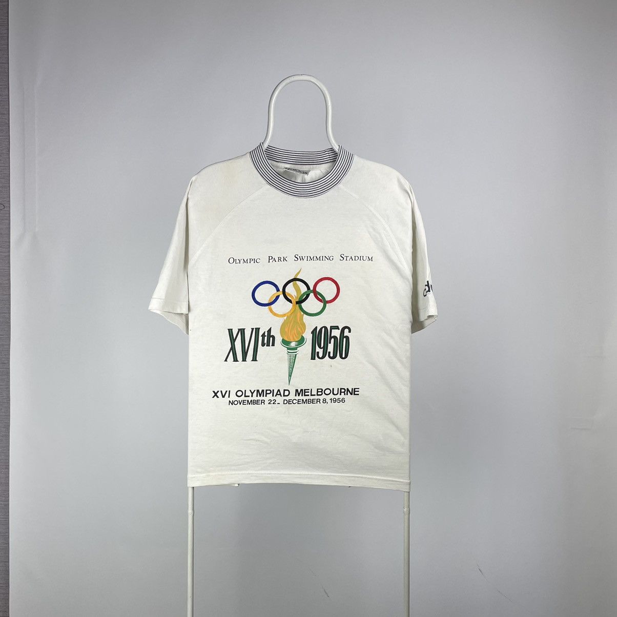Adidas Adidas vintage T-shirt USA Olympic Melbourne 1956 swimming Size US M / EU 48-50 / 2 - 1 Thumbnail
