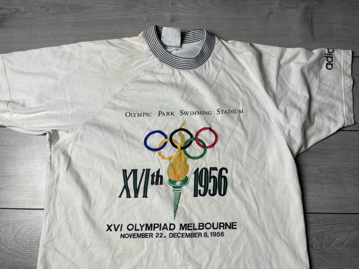 Adidas Adidas vintage T-shirt USA Olympic Melbourne 1956 swimming Size US M / EU 48-50 / 2 - 4 Thumbnail