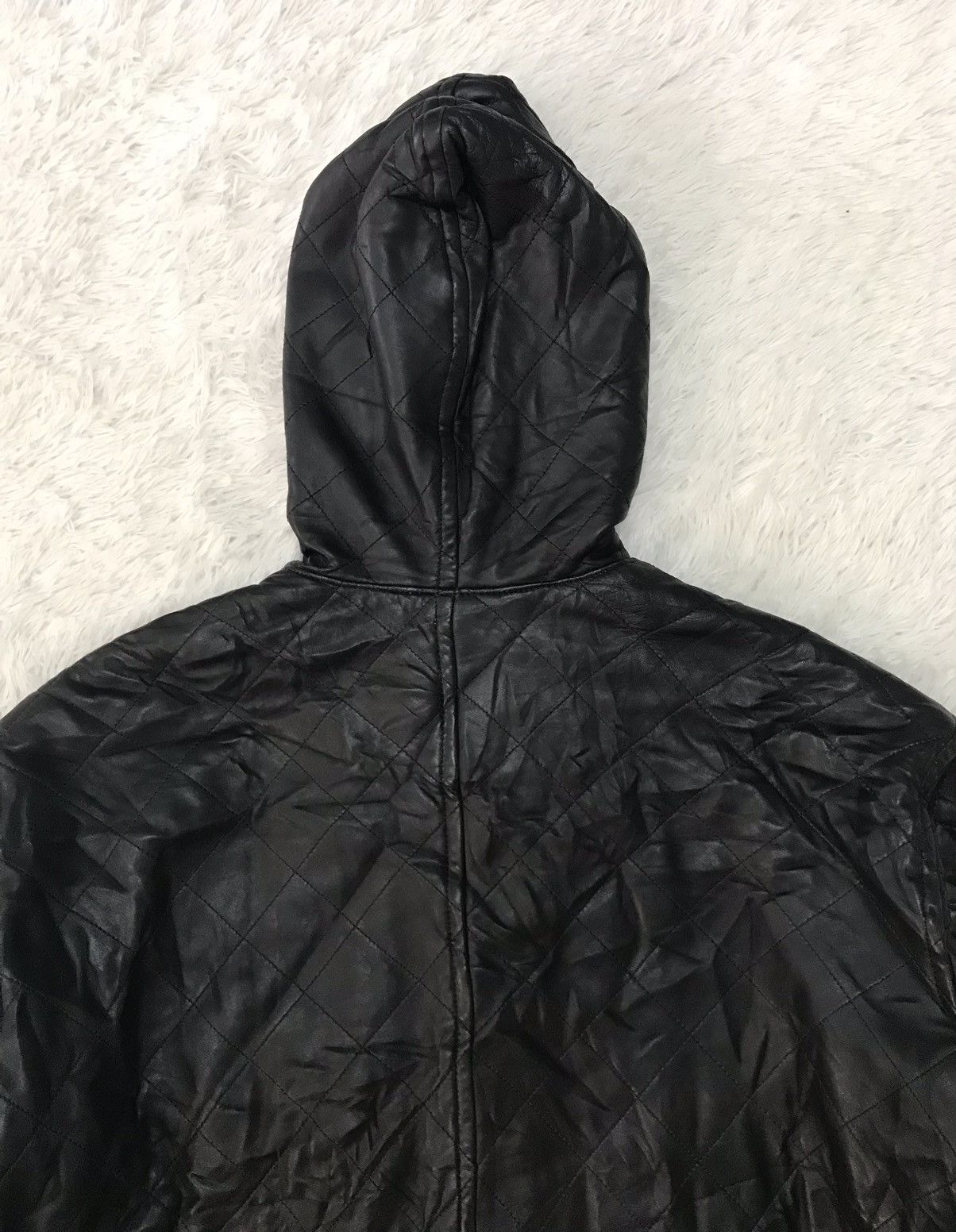 Hai Sporting Gear Hai Sporting Gear Issey Miyake Quilt Leather Jacket Hooded Size US M / EU 48-50 / 2 - 10 Thumbnail