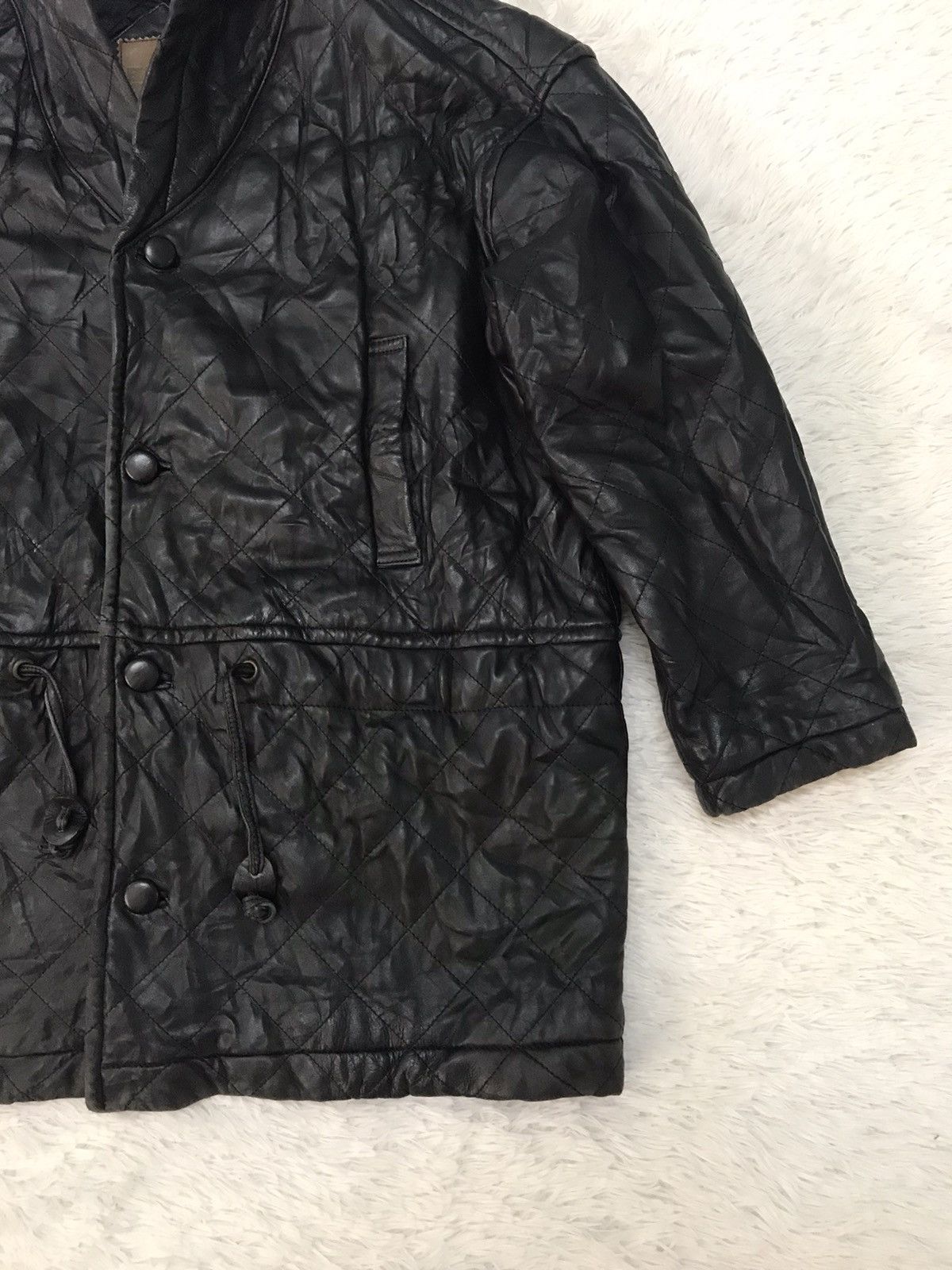 Hai Sporting Gear Hai Sporting Gear Issey Miyake Quilt Leather Jacket Hooded Size US M / EU 48-50 / 2 - 5 Thumbnail