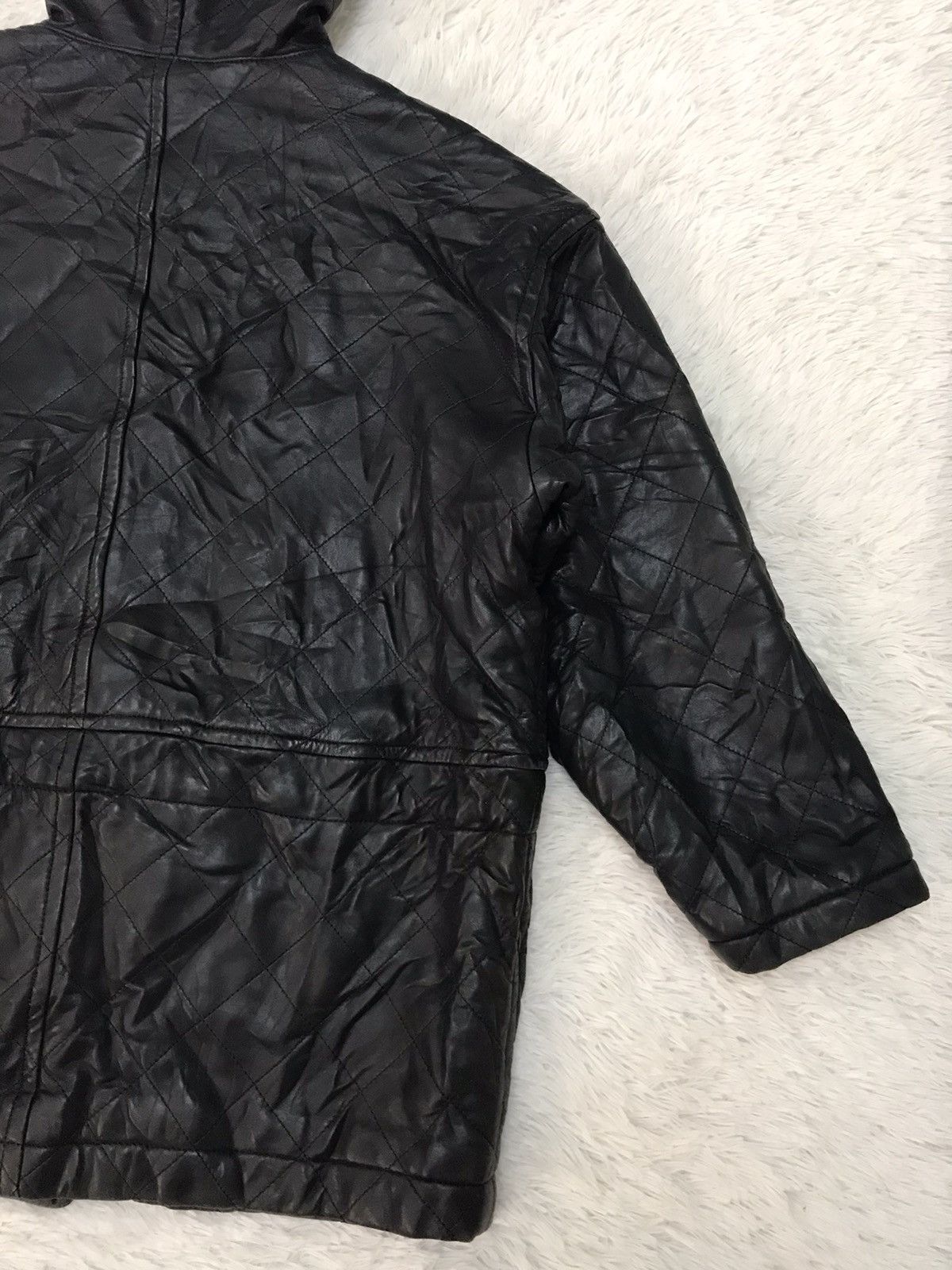 Hai Sporting Gear Hai Sporting Gear Issey Miyake Quilt Leather Jacket Hooded Size US M / EU 48-50 / 2 - 8 Thumbnail