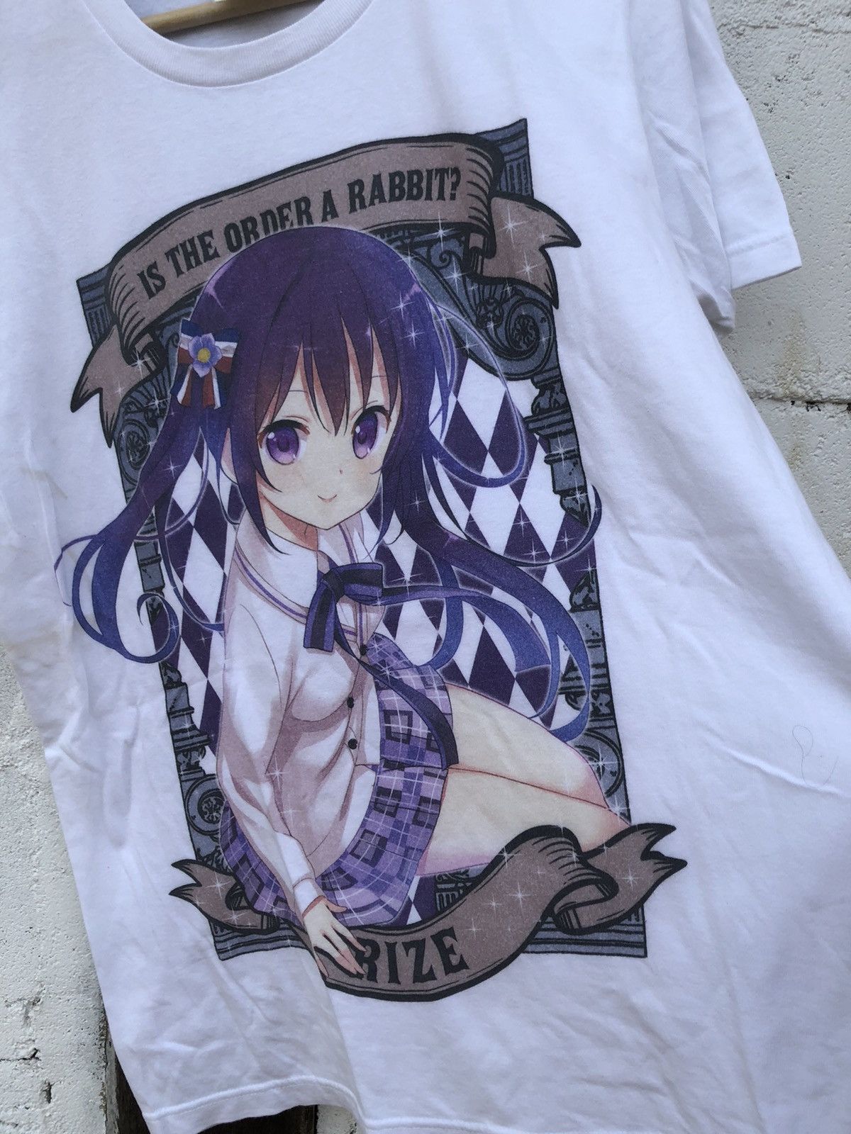 Anime Cospa anima white t-shirt Is the Order a Rabbit? Size US L / EU 52-54 / 3 - 4 Thumbnail
