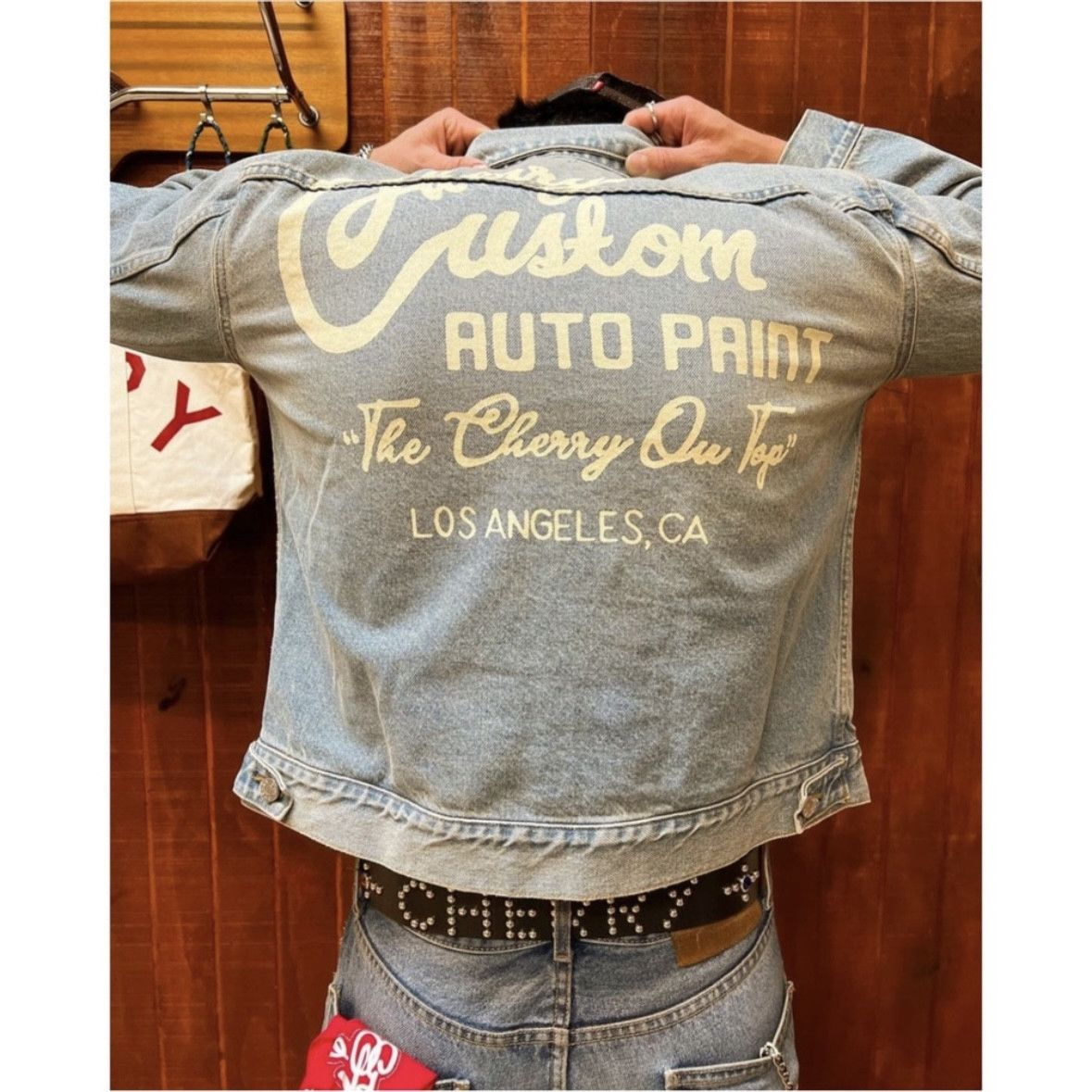 Cherry LA Cherry LA Denim Paint Jean Jacket (CL2 Wash) Size Small Size S / US 4 / IT 40 - 9 Thumbnail