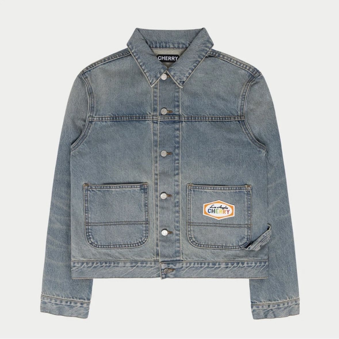 Cherry LA Cherry LA Denim Paint Jean Jacket (CL2 Wash) Size Small Size S / US 4 / IT 40 - 3 Thumbnail