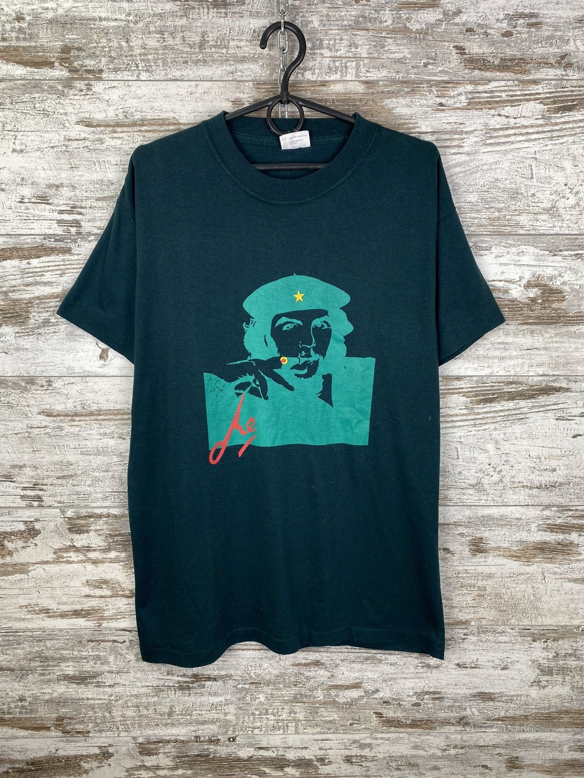 00'S YAZBEK Che Guevara Great Person T-shirt Men's L size cotton black type Vintage Second Hand