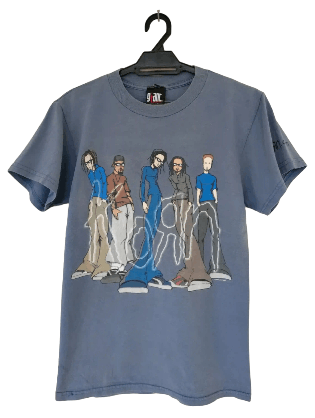 image of Band Tees x Giant Vintage Korn Band Tee in Blue Grey, Men's (Size XS)
