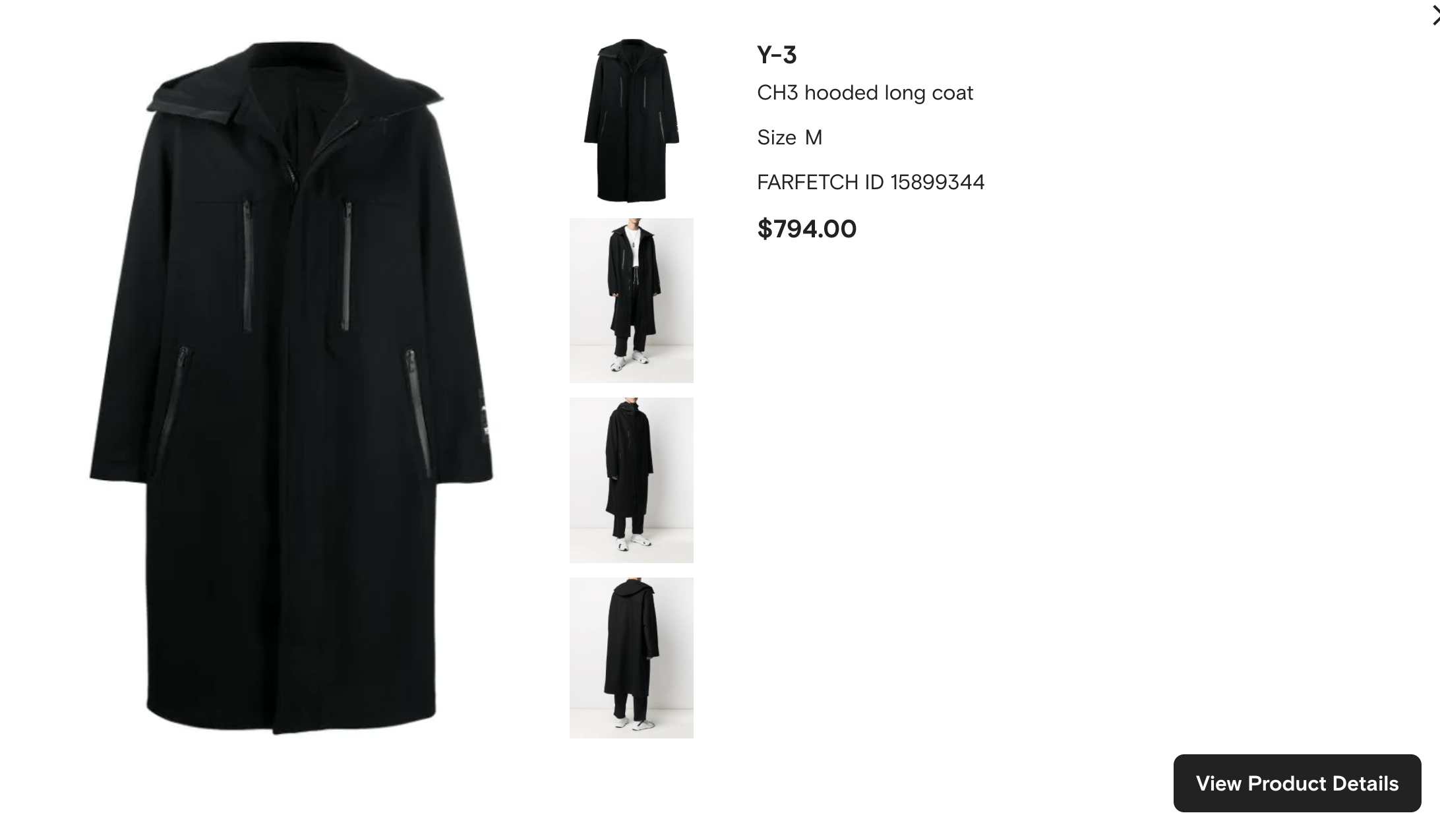 Y-3 × Yohji Yamamoto Y-3 CH3 hooded long Merino wool coat Size US M / EU 48-50 / 2 - 3 Thumbnail