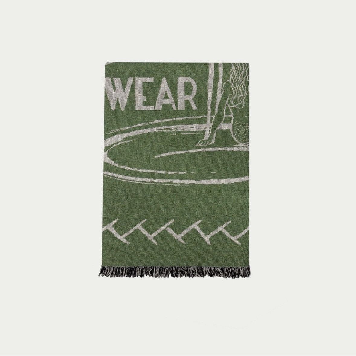 Cherry LA Cherry LA Swimwear Blanket (Green) Camp El Camino Blanket Size ONE SIZE - 4 Thumbnail