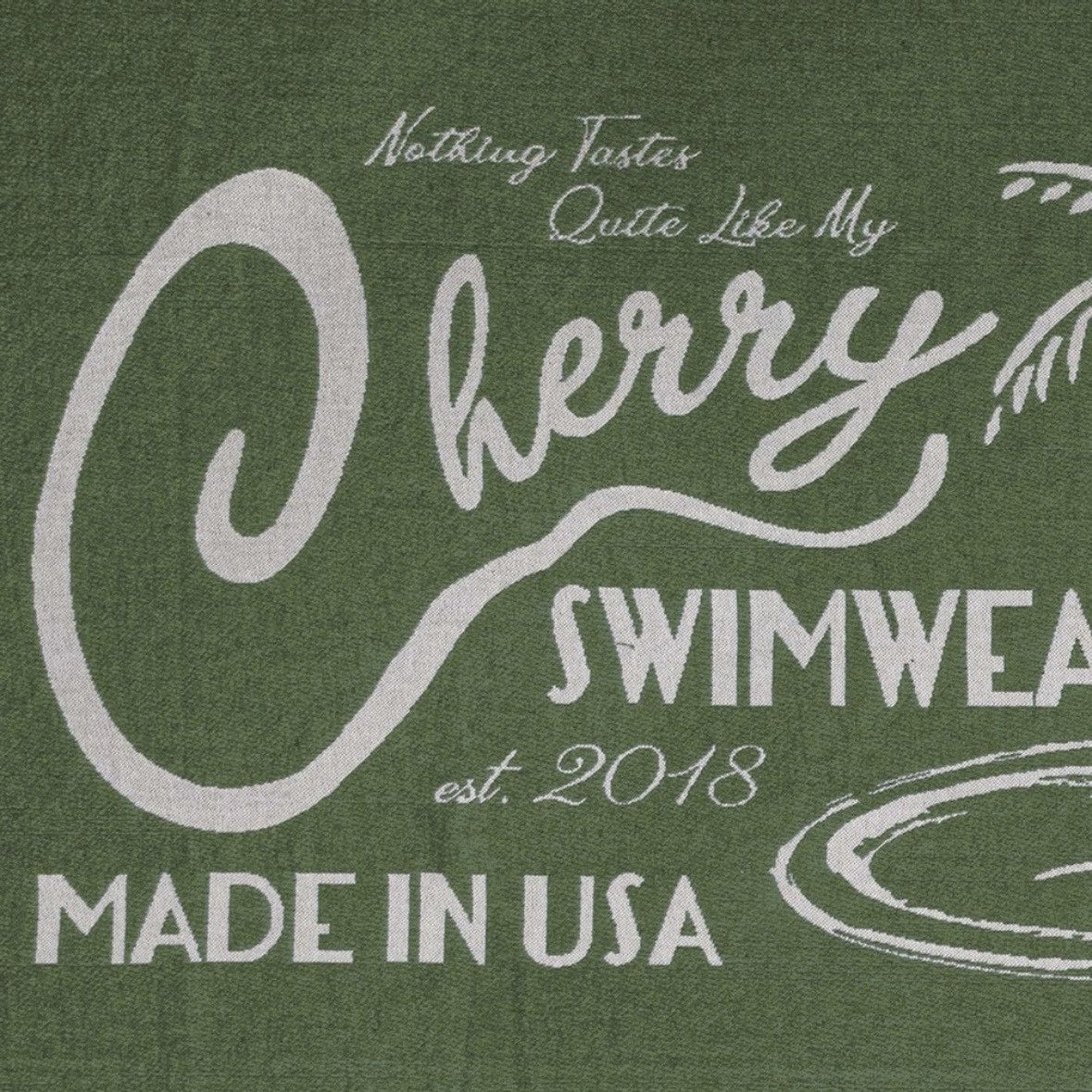 Cherry LA Cherry LA Swimwear Blanket (Green) Camp El Camino Blanket Size ONE SIZE - 2 Thumbnail