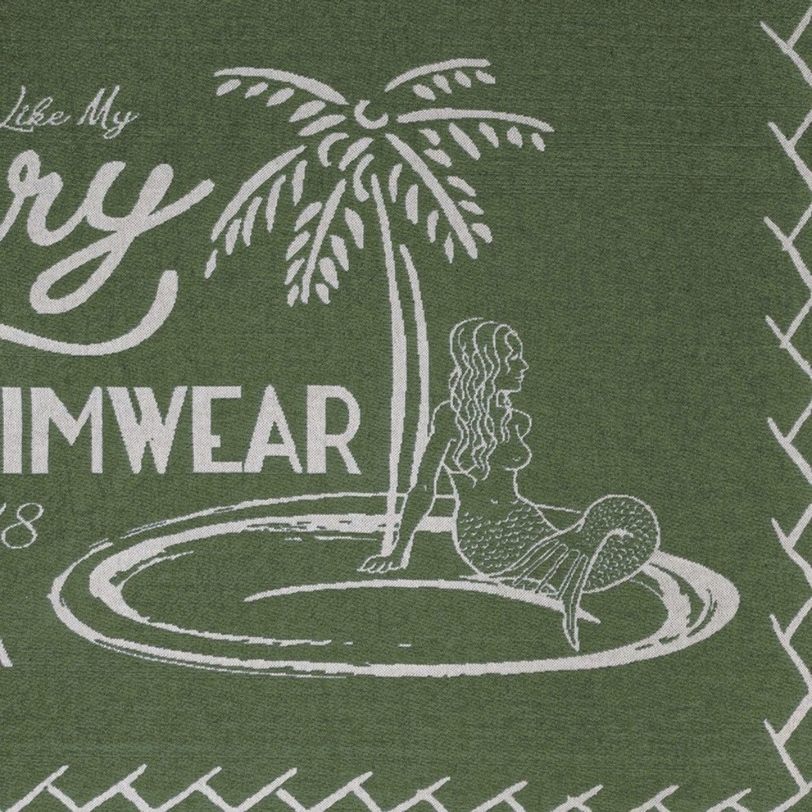 Cherry LA Cherry LA Swimwear Blanket (Green) Camp El Camino Blanket Size ONE SIZE - 3 Thumbnail