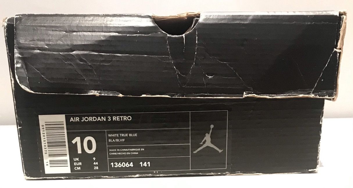 Jordan Brand × Nike × Vintage Authentic Nike Air Jordan 3 III Retro 2001 True Blue rare 10 Size US 10 / EU 43 - 9 Thumbnail